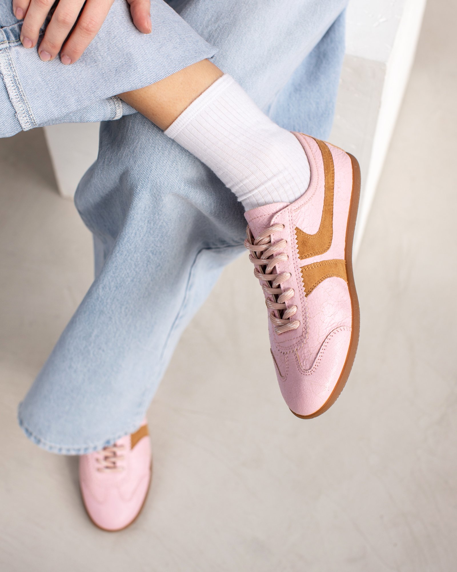 Розовые кожаные кеды - Image 6 of 6