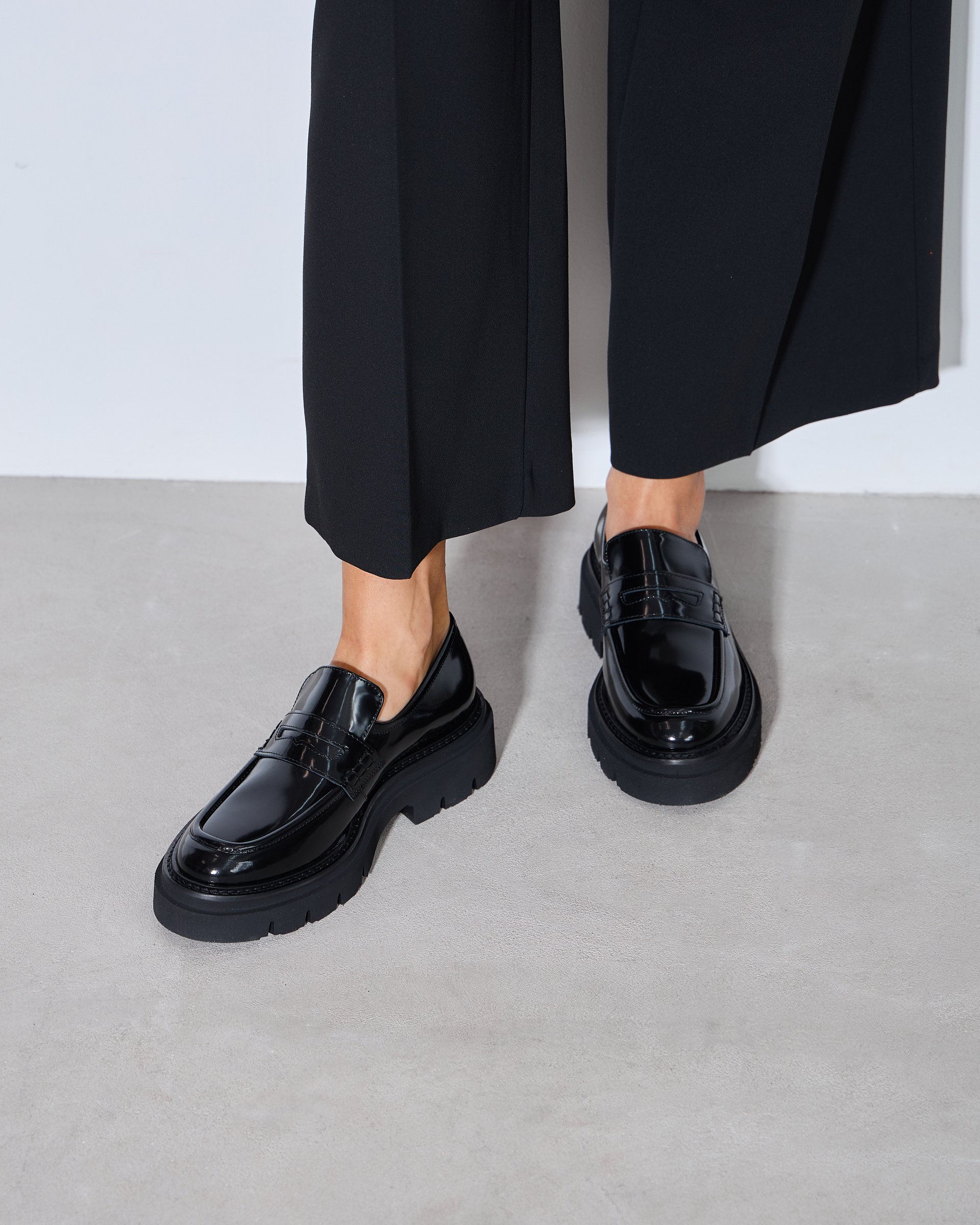 Черные лакированные кожаные лоферы - Image 5 of 6