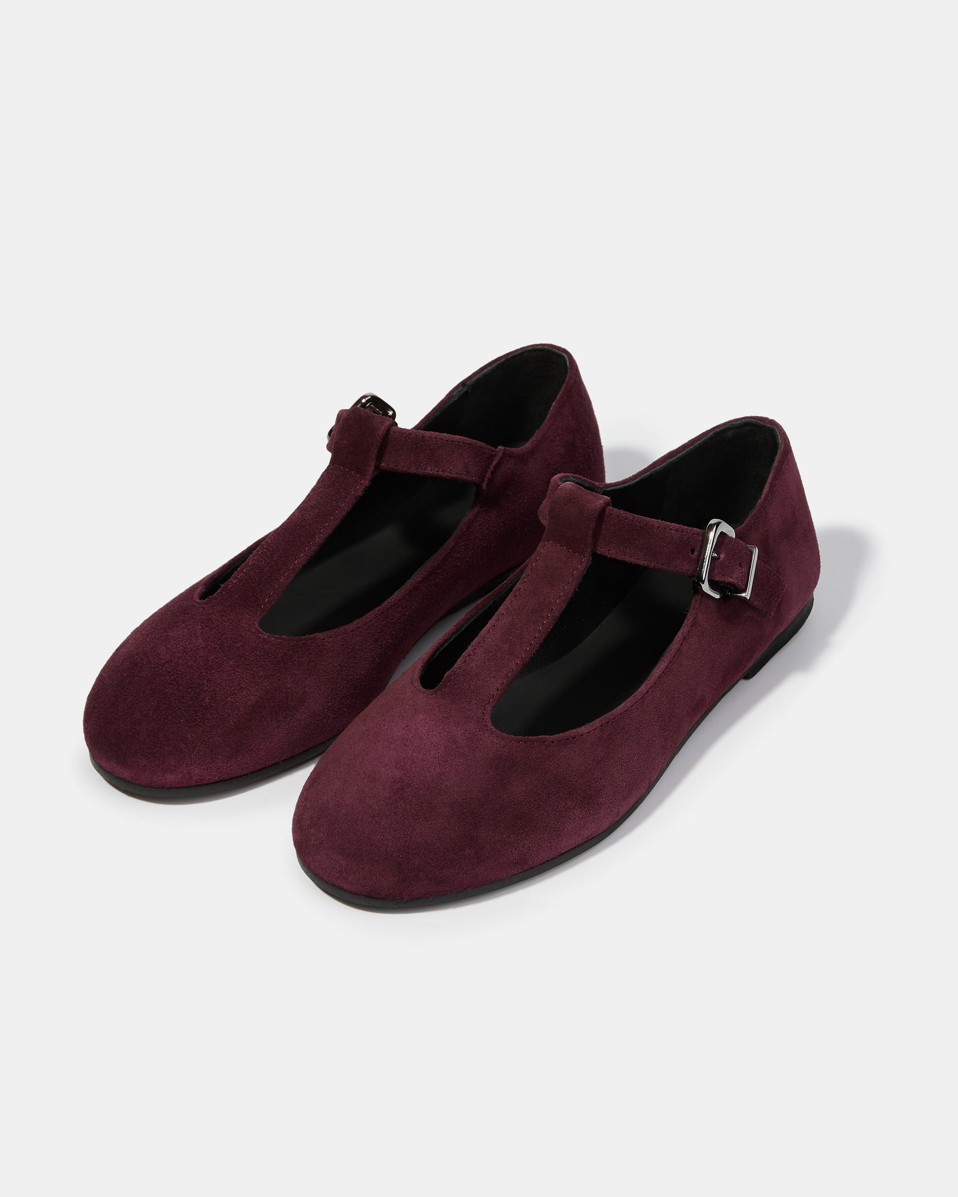Бордовые замшевые балетки - Image 3 of 6