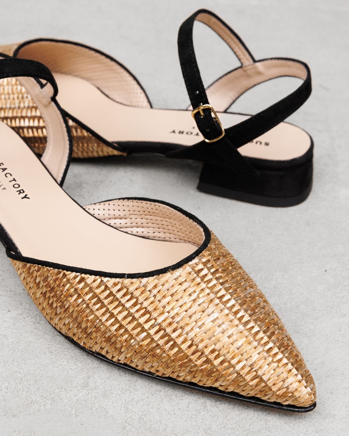 Золотые текстильные туфли - Image 4 of 6