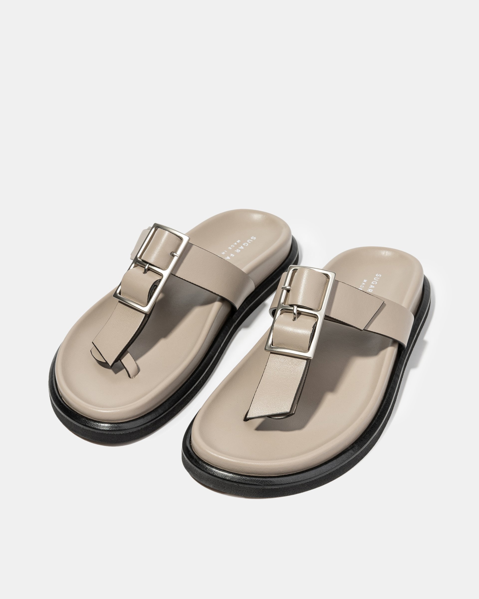 Бежевые кожаные шлепанцы - Image 2 of 4