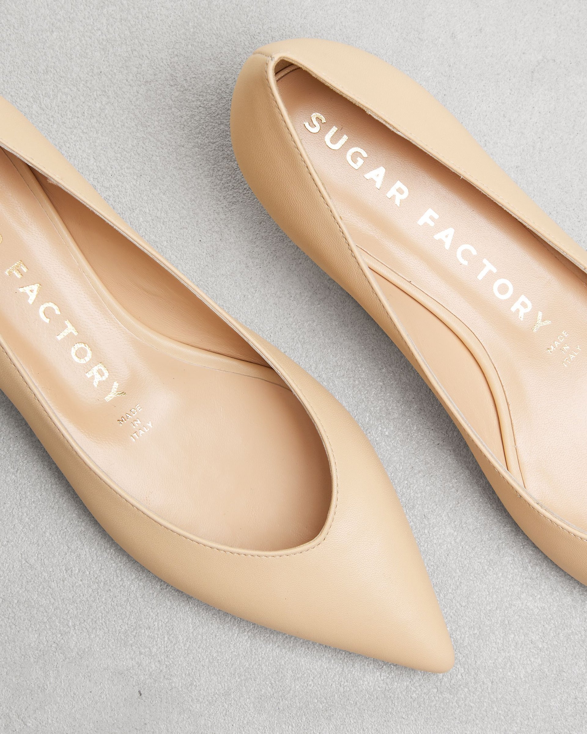 Бежевые кожаные туфли - Image 4 of 5