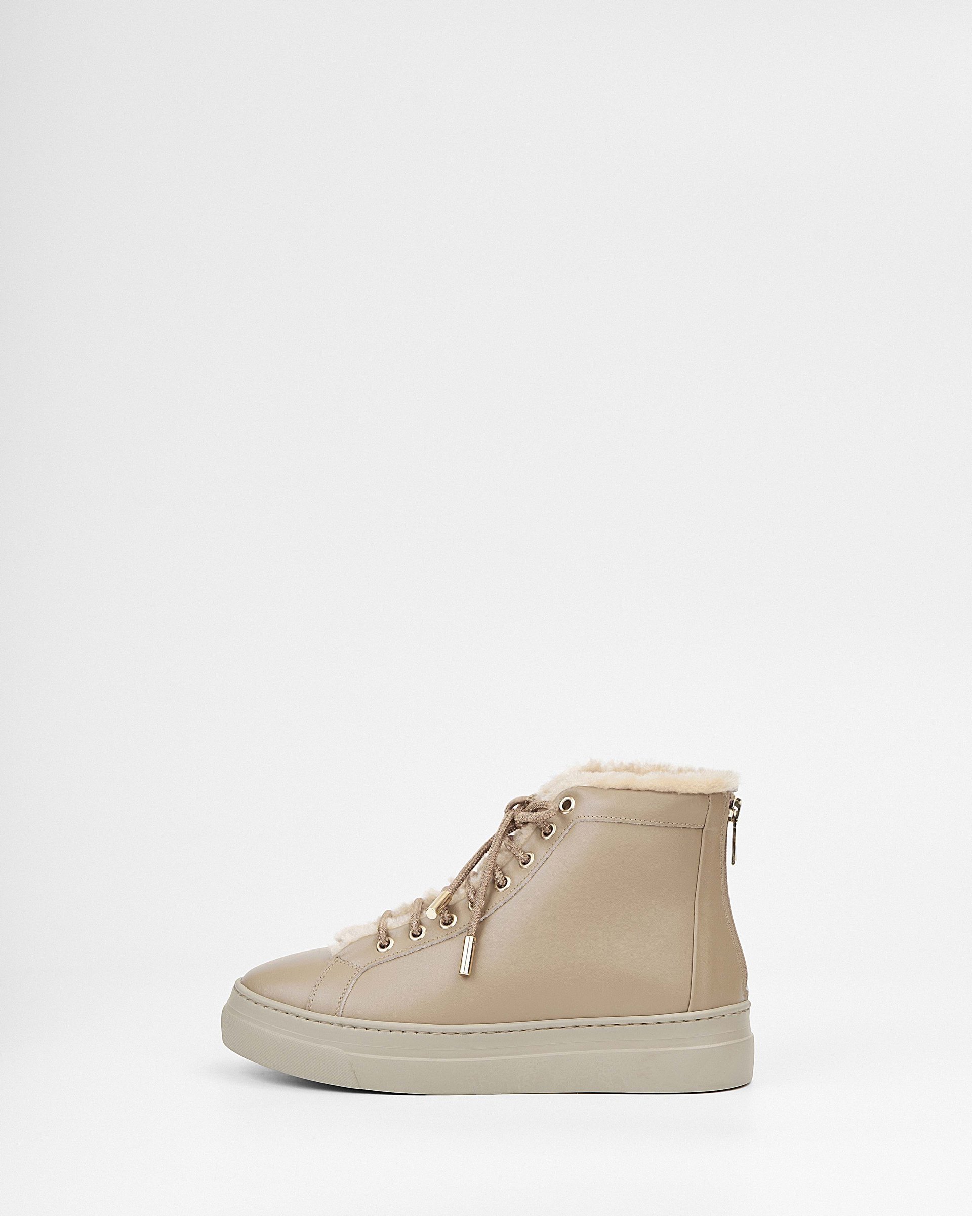 Бежевые кожаные кеды - Image 3 of 6