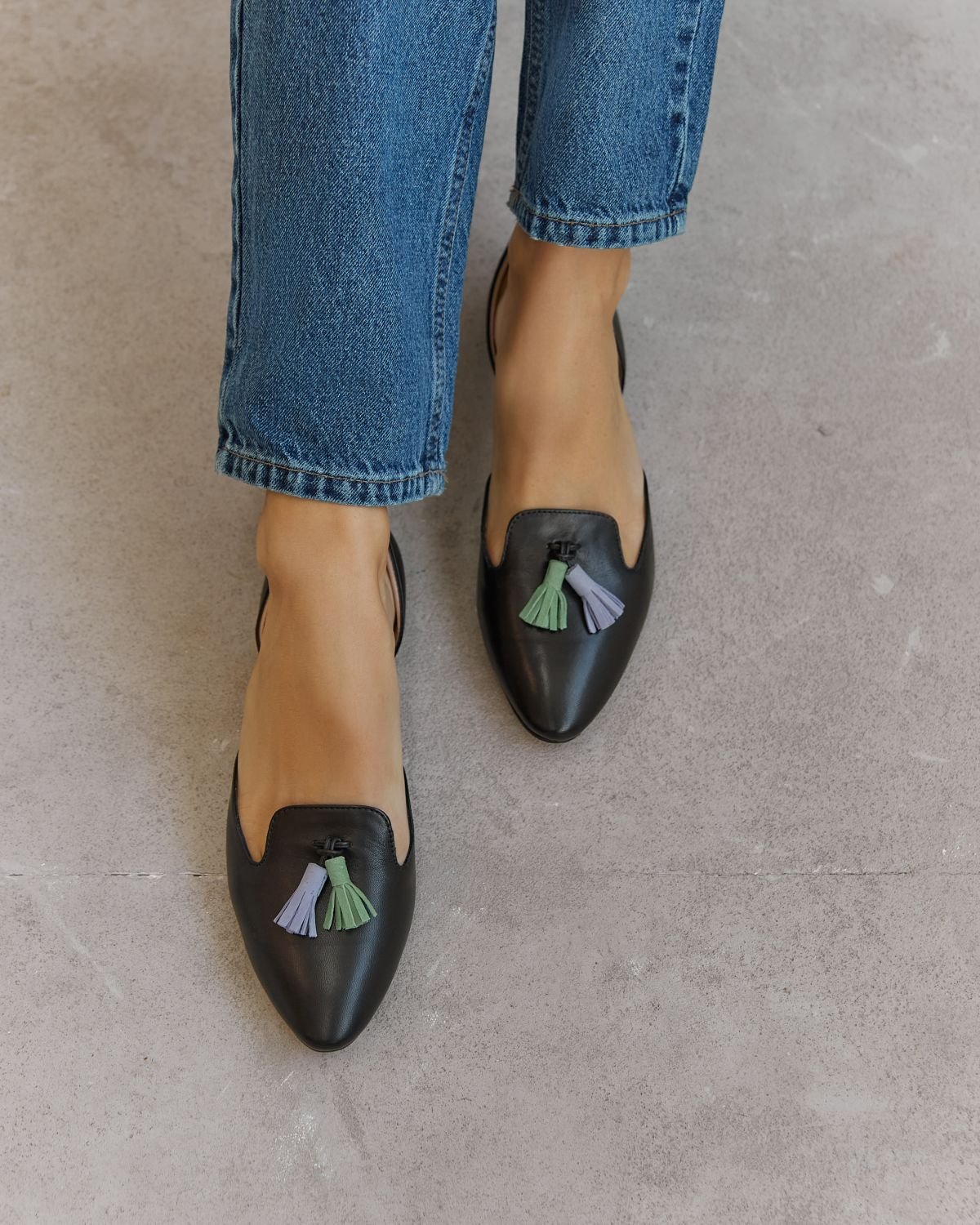 Черные кожаные балетки - Image 5 of 7