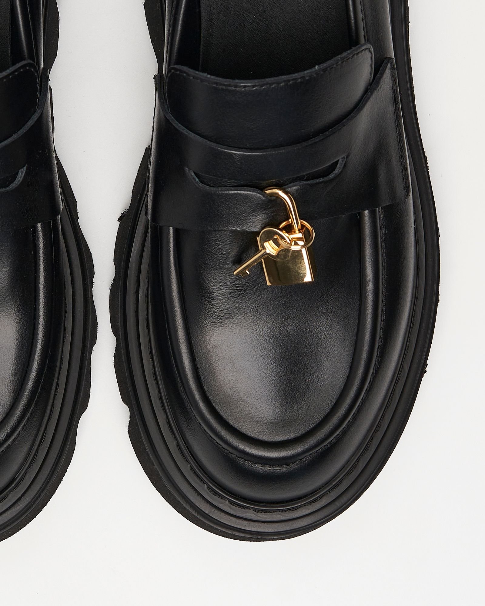 Черные кожаные лоферы - Image 3 of 5