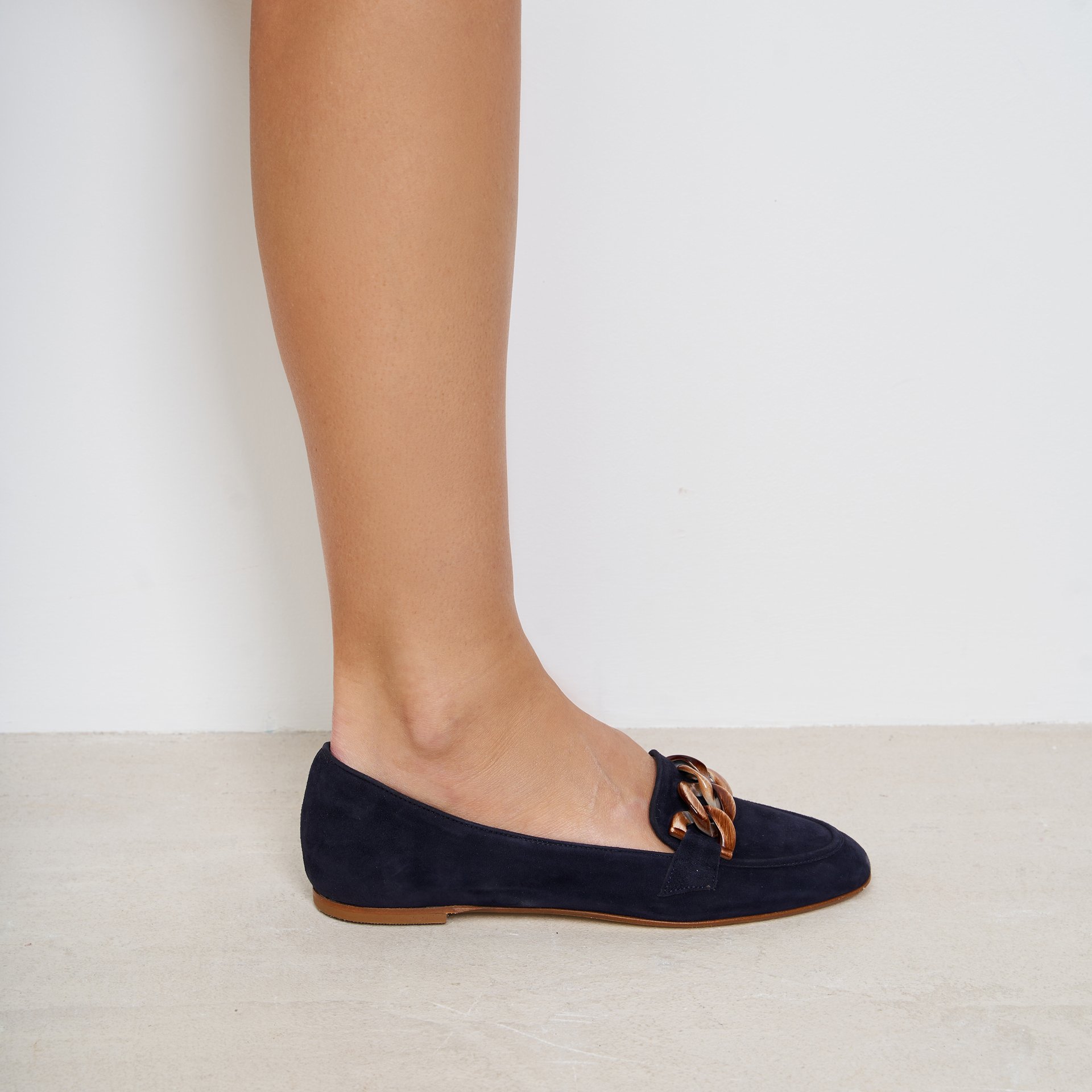 Темно-синие замшевые лоферы - Image 4 of 5