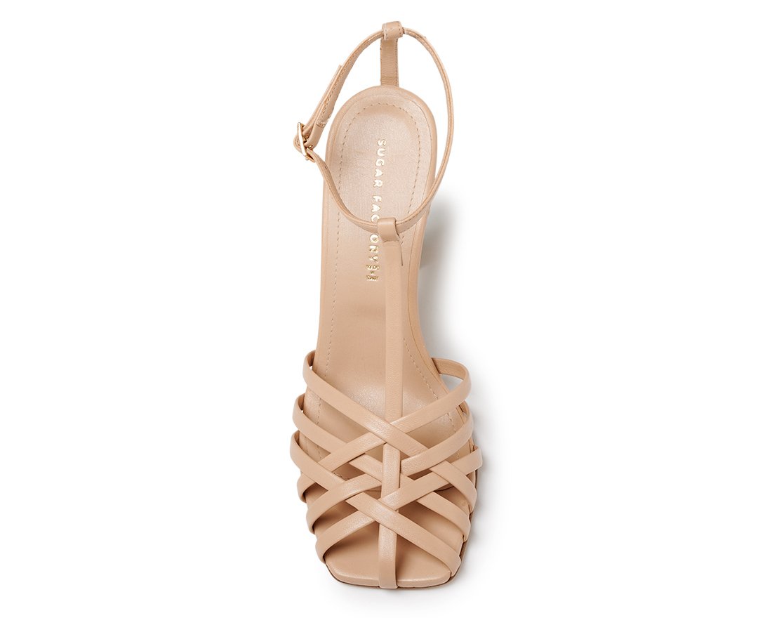 Бежевые кожаные босоножки - Image 4 of 4