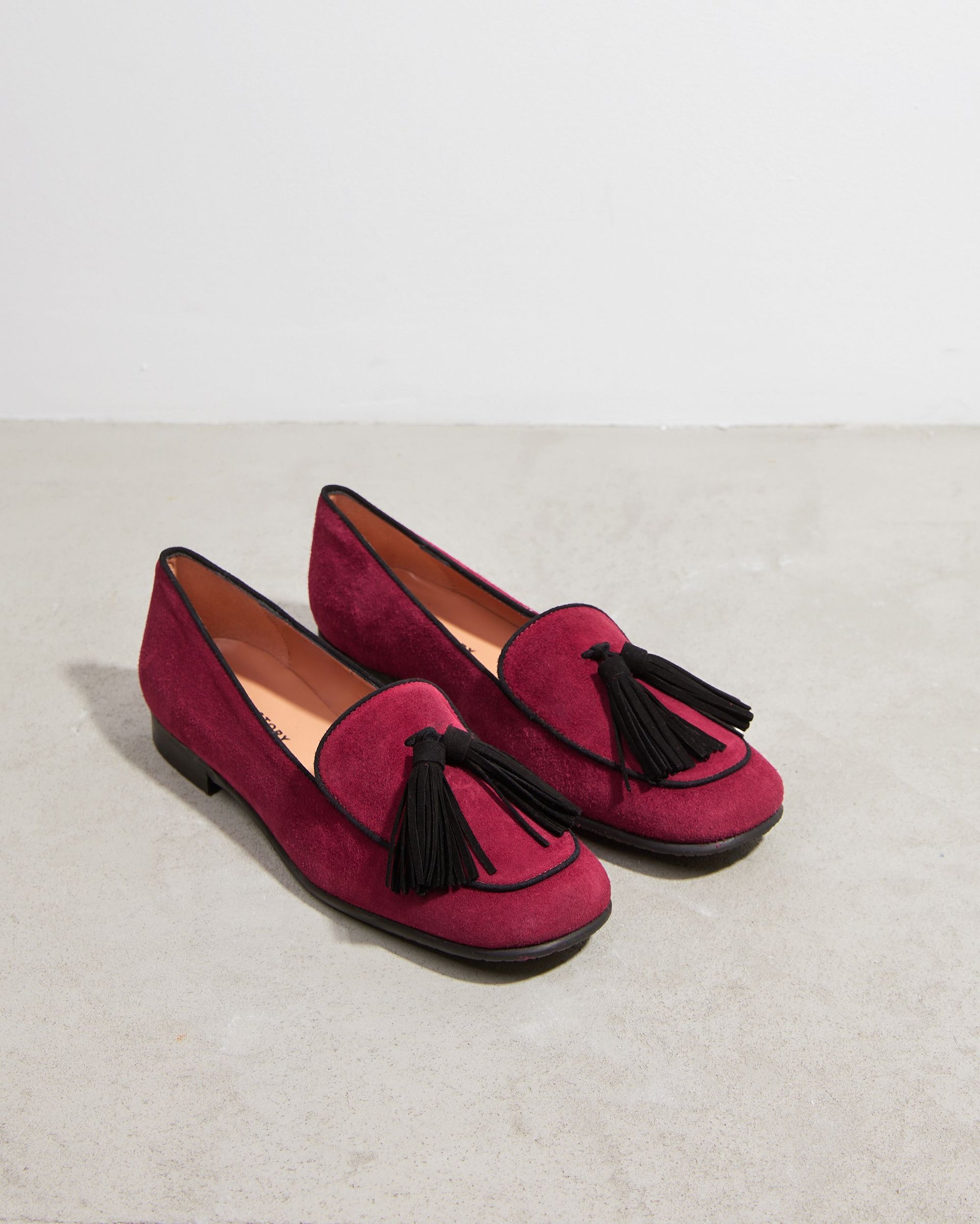 Бордовые замшевые лоферы - Image 3 of 4