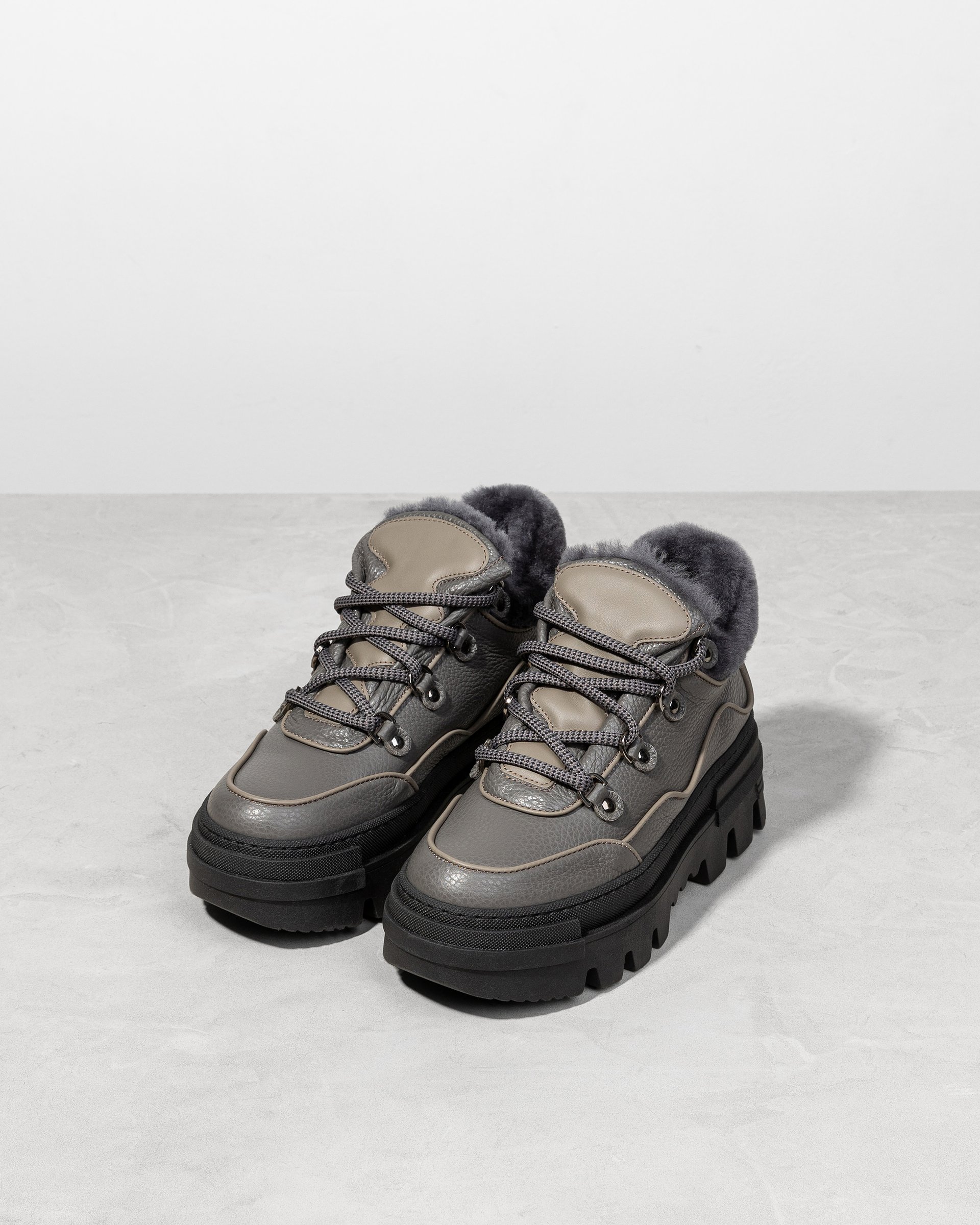 Серые кожаные ботинки - Image 3 of 5