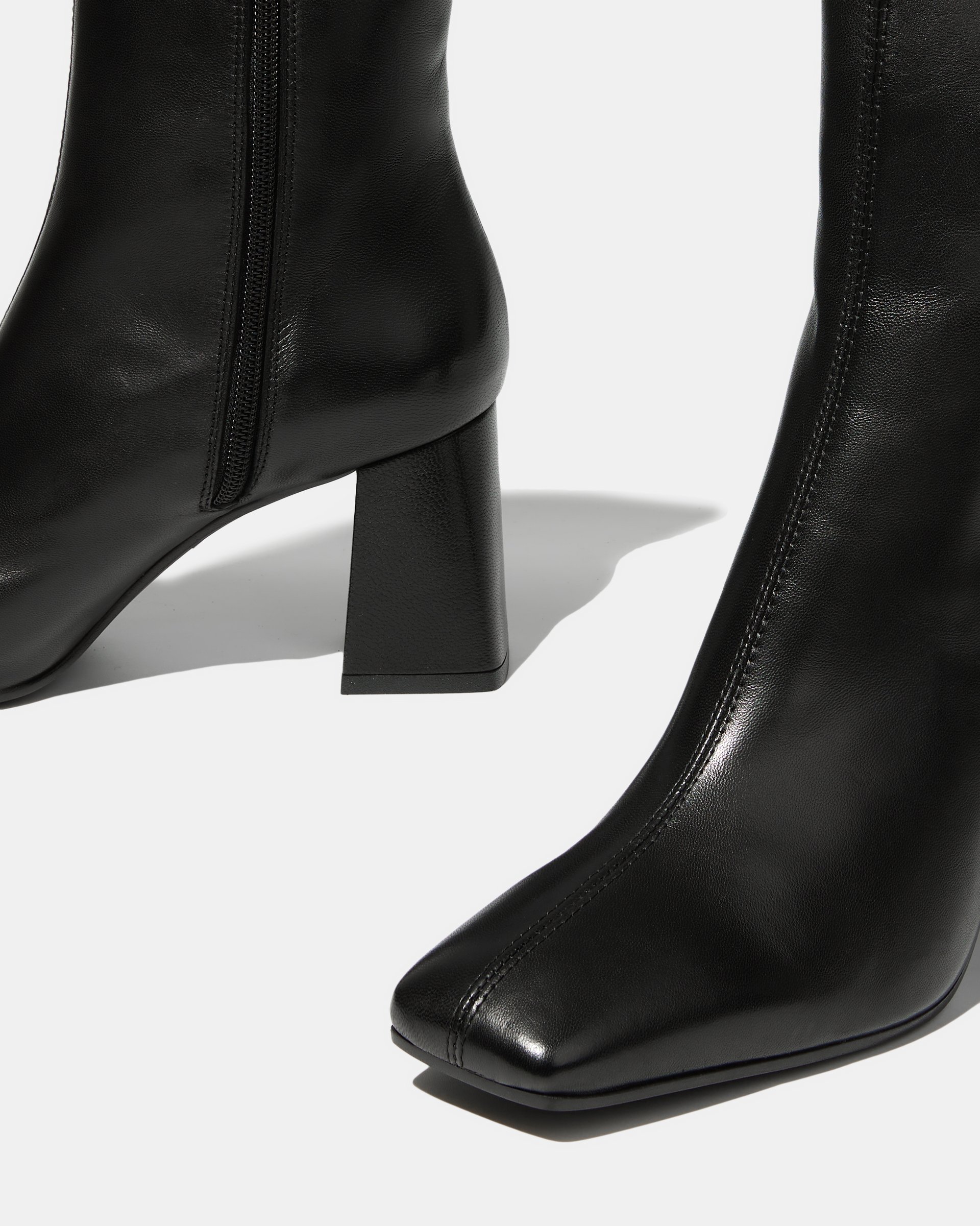 Черные кожаные ботильоны с квадратным мысом - Image 4 of 4