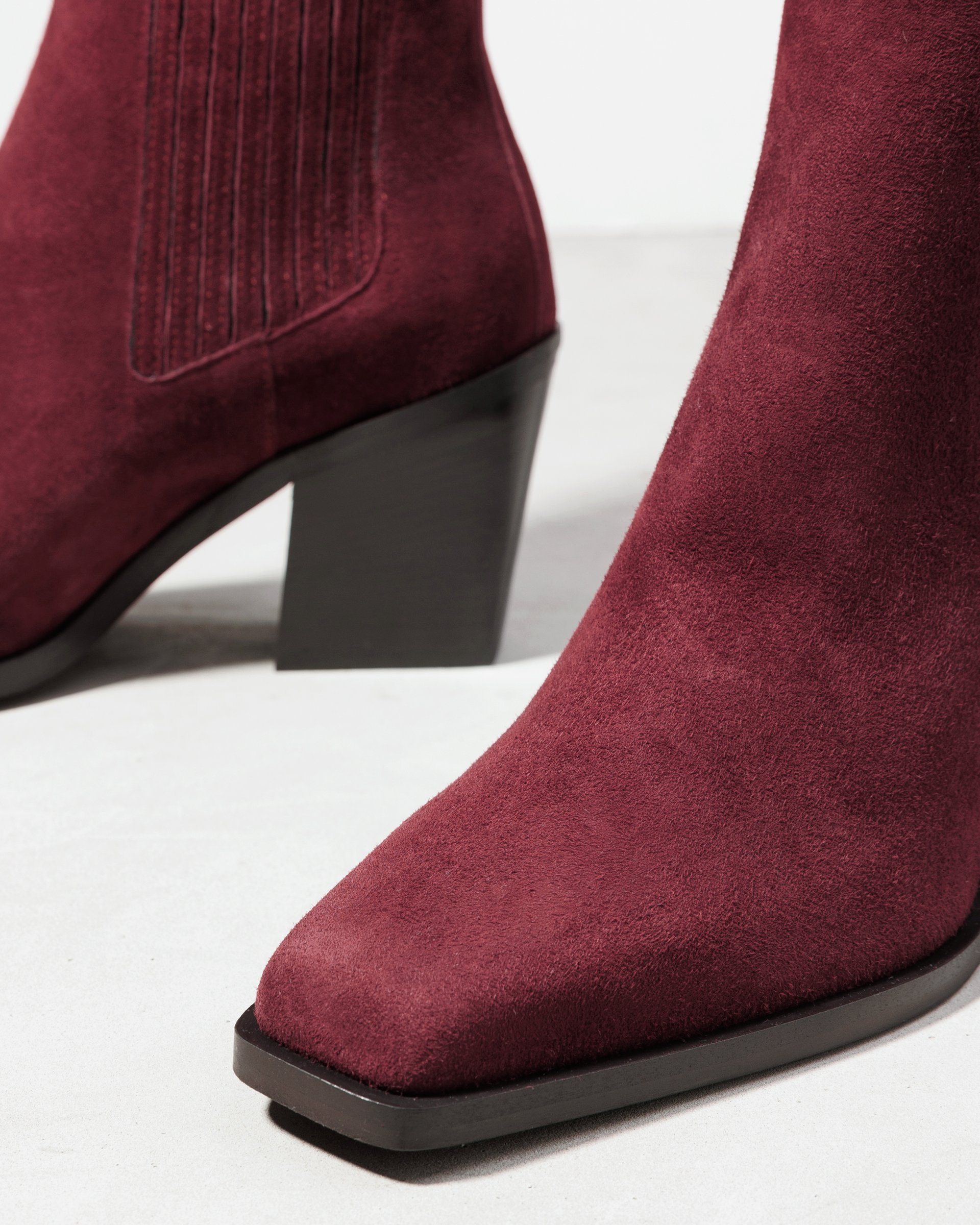 Бордовые замшевые ботинки - Image 4 of 4