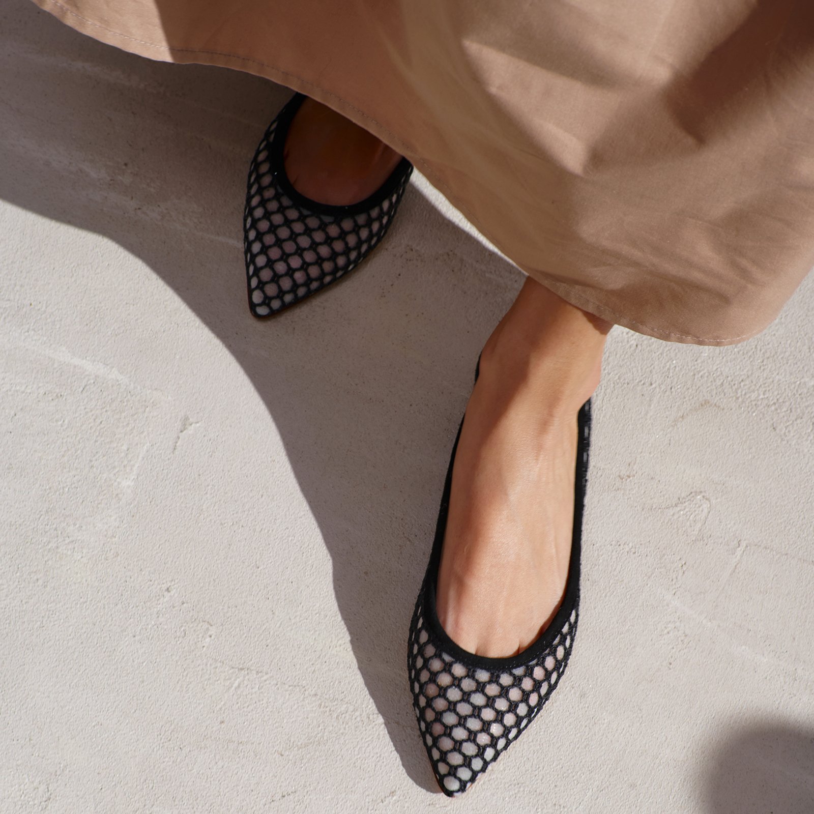 Черные текстильные балетки - Image 5 of 5