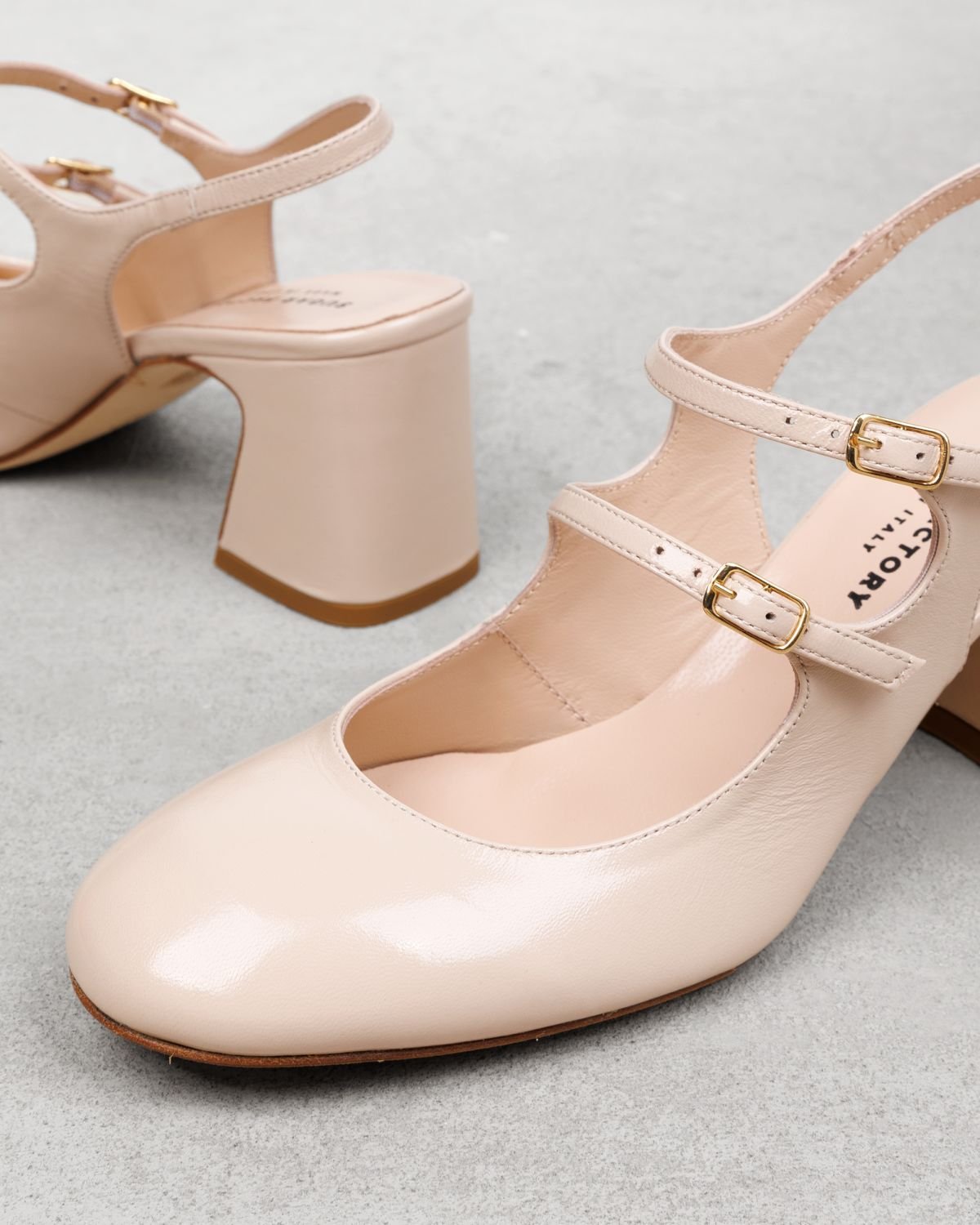 Светло-бежевые кожаные туфли - Image 4 of 6