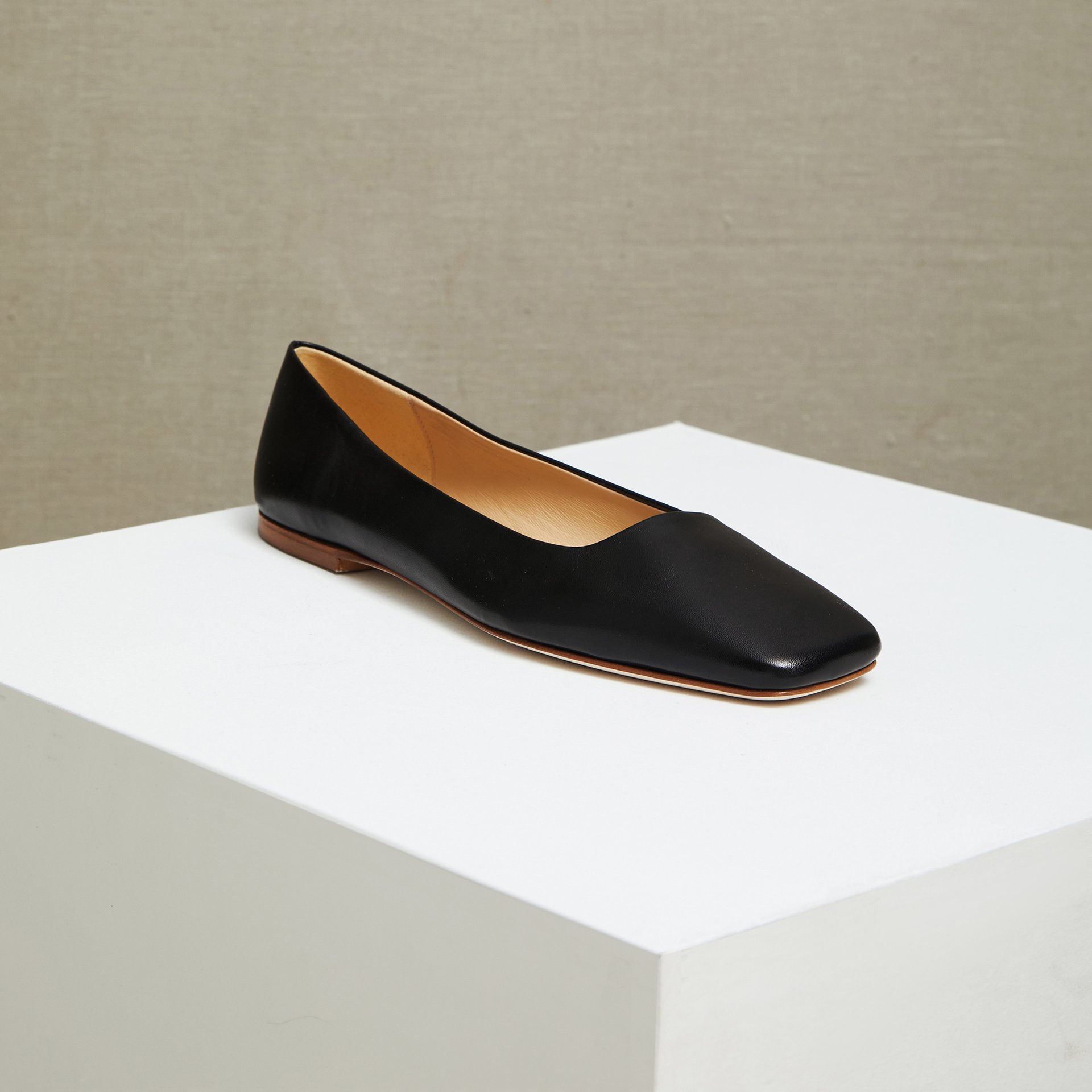 Черные кожаные балетки - Main image