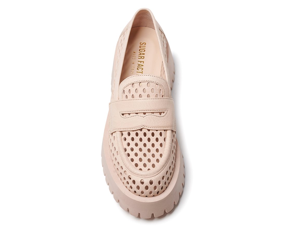 Бежевые кожаные лоферы - Image 4 of 5