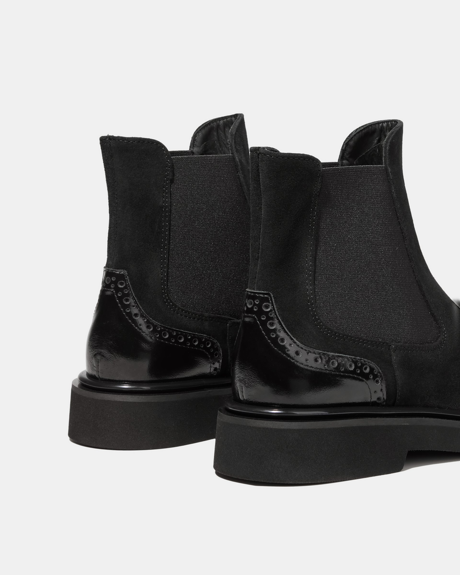 Черные ботинки челси из замши и кожи - Image 4 of 5