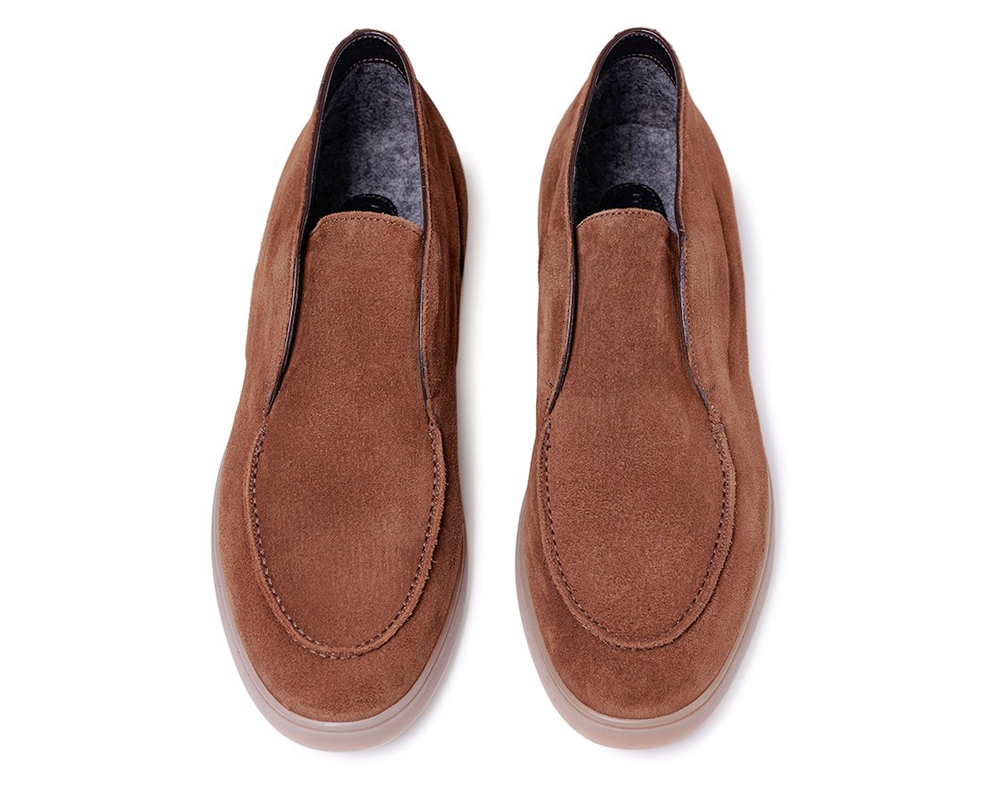 Мужские утепленные коричневые замшевые ботинки - Image 3 of 4