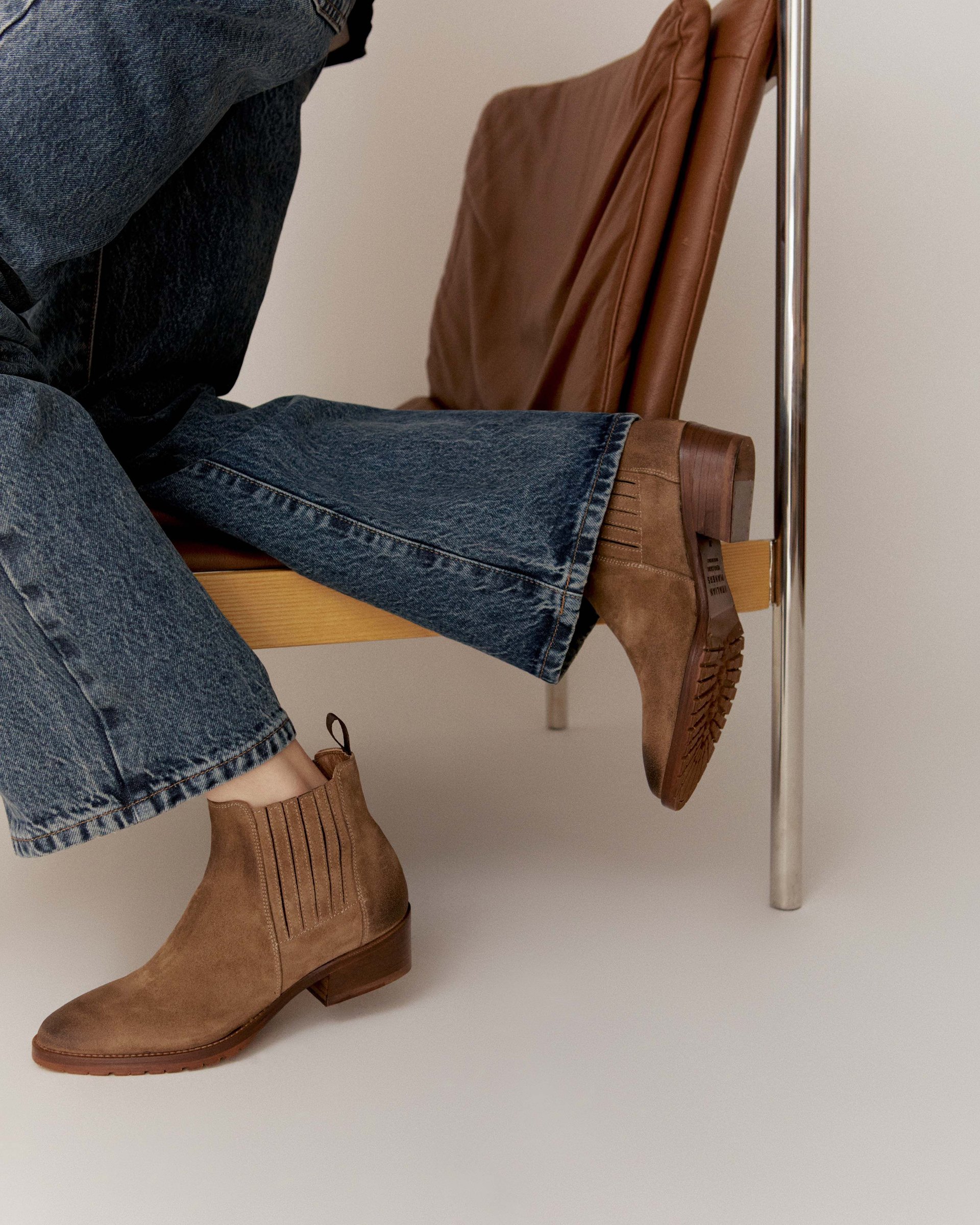 Светло-коричневые замшевые казаки - Image 2 of 6