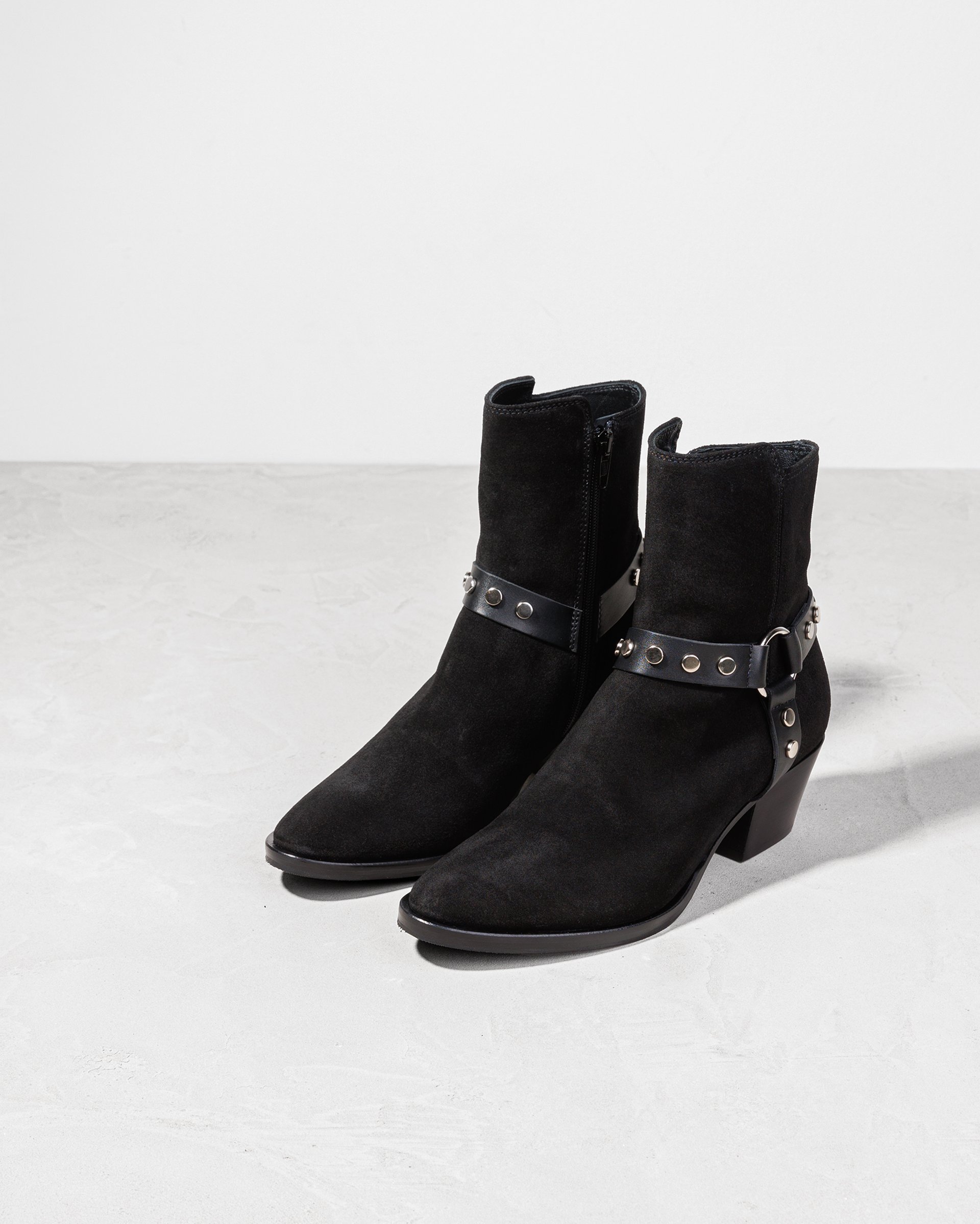 Черные ботильоны из замши на каблуке - Image 2 of 5