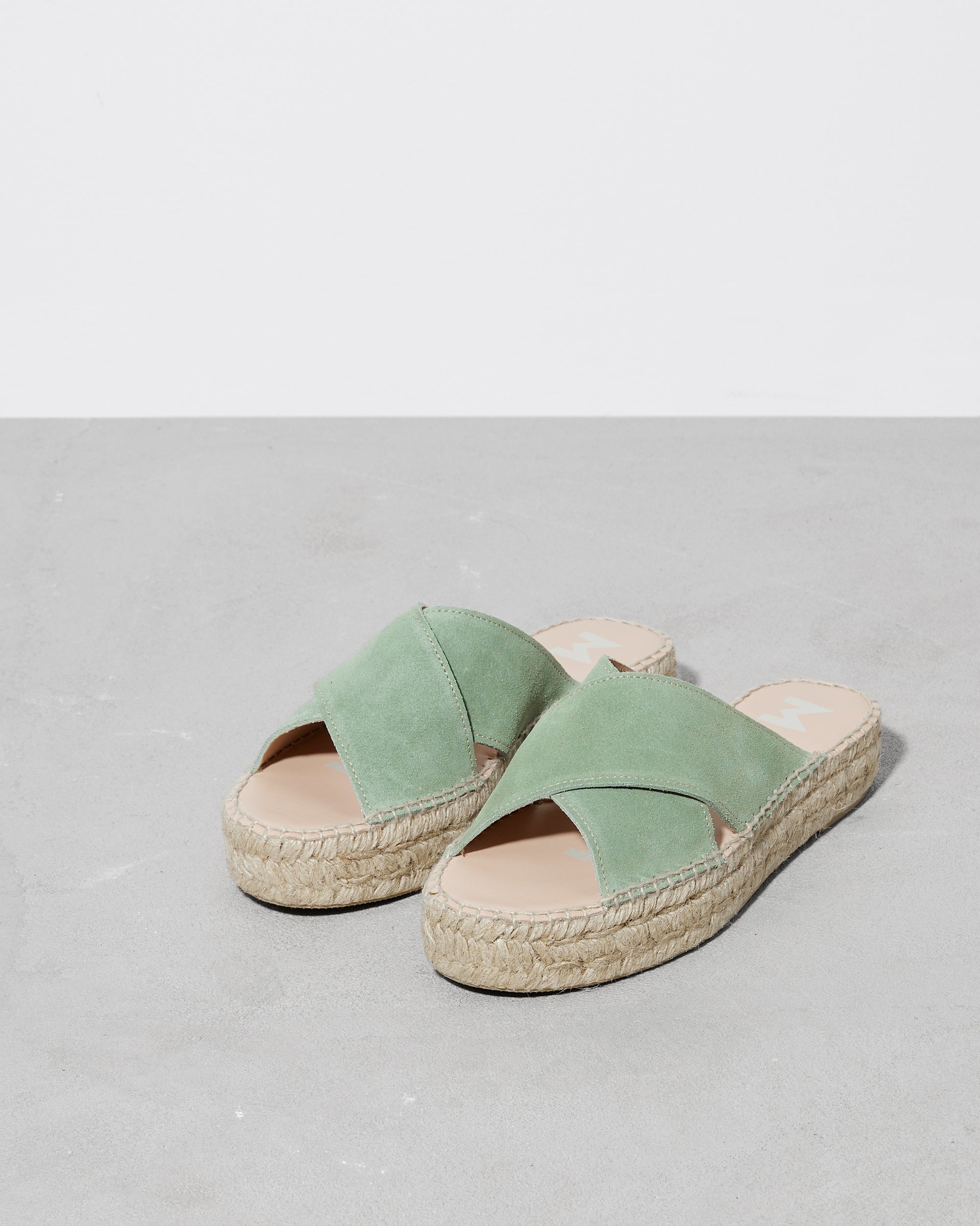 Зеленые замшевые шлепанцы - Image 2 of 7