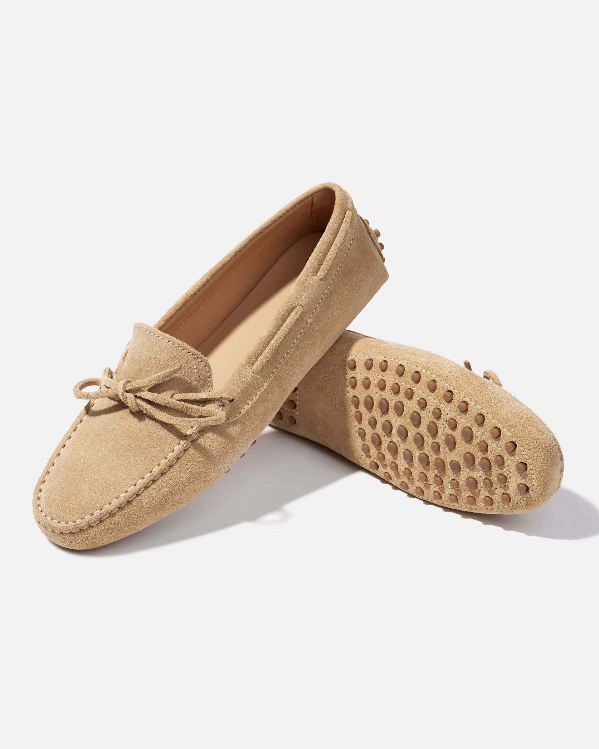 Бежевые замшевые мокасины - Image 5 of 6