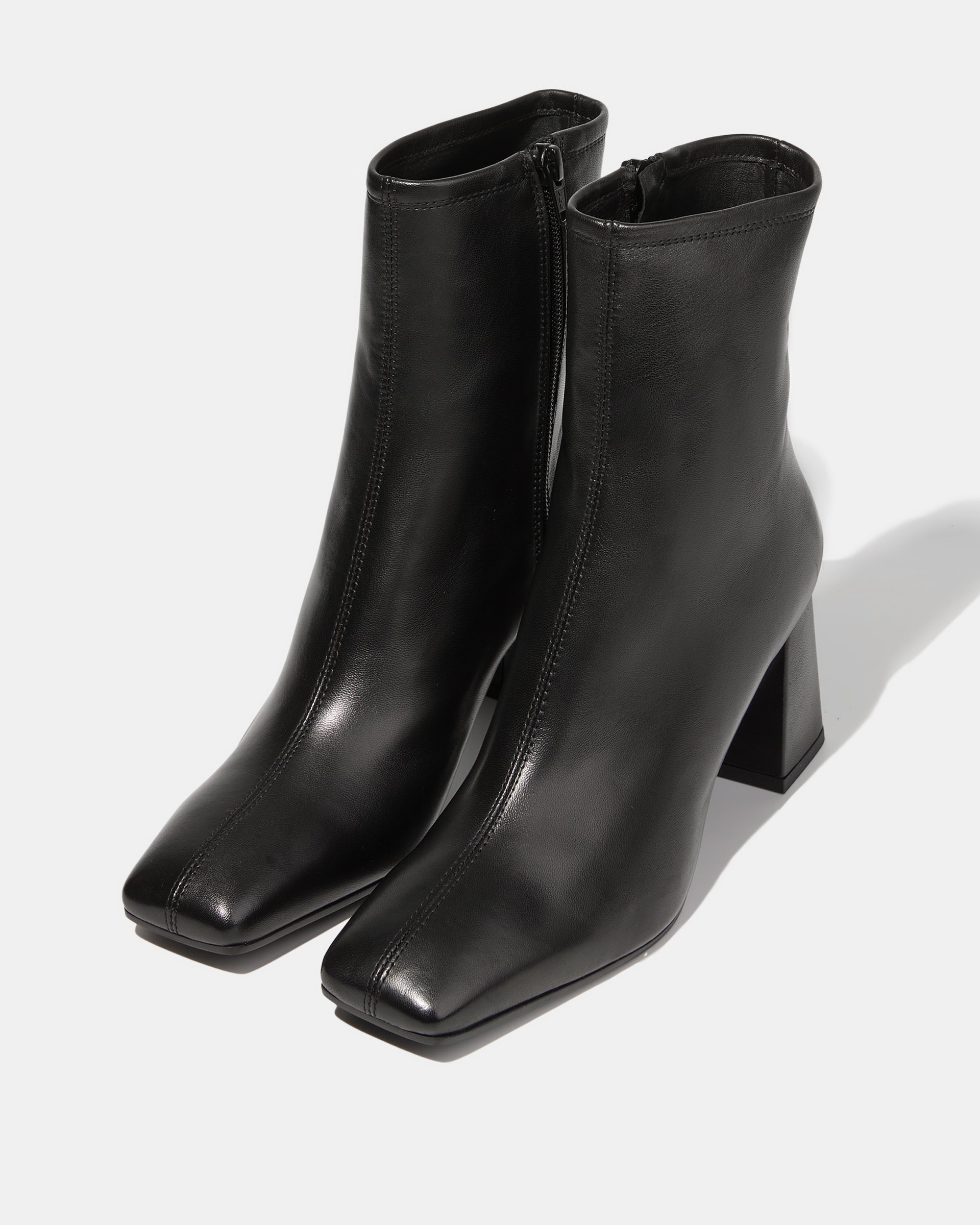 Черные кожаные ботильоны с квадратным мысом - Image 2 of 4