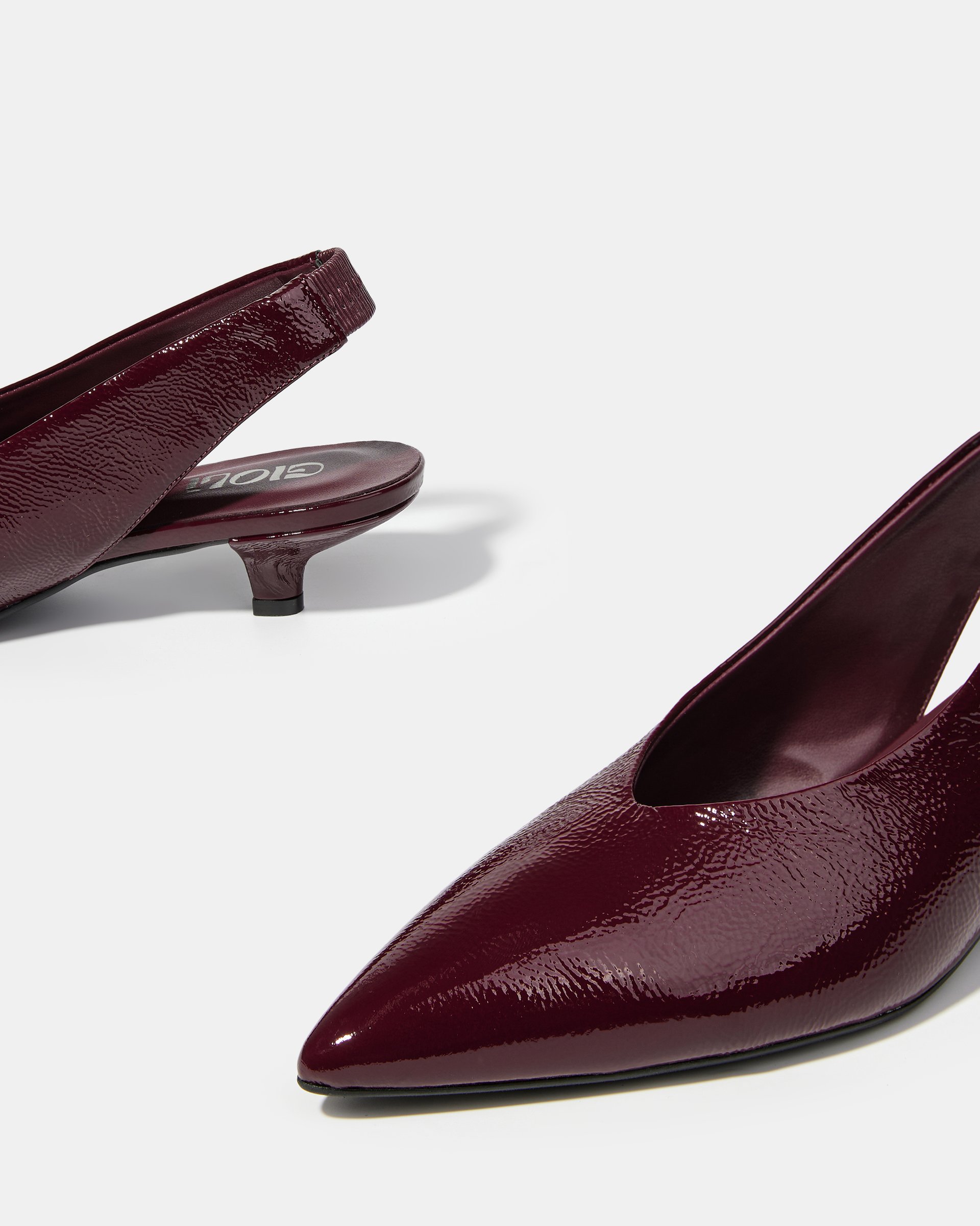 Бордовые туфли из натуральной лакированной кожи - Image 3 of 6