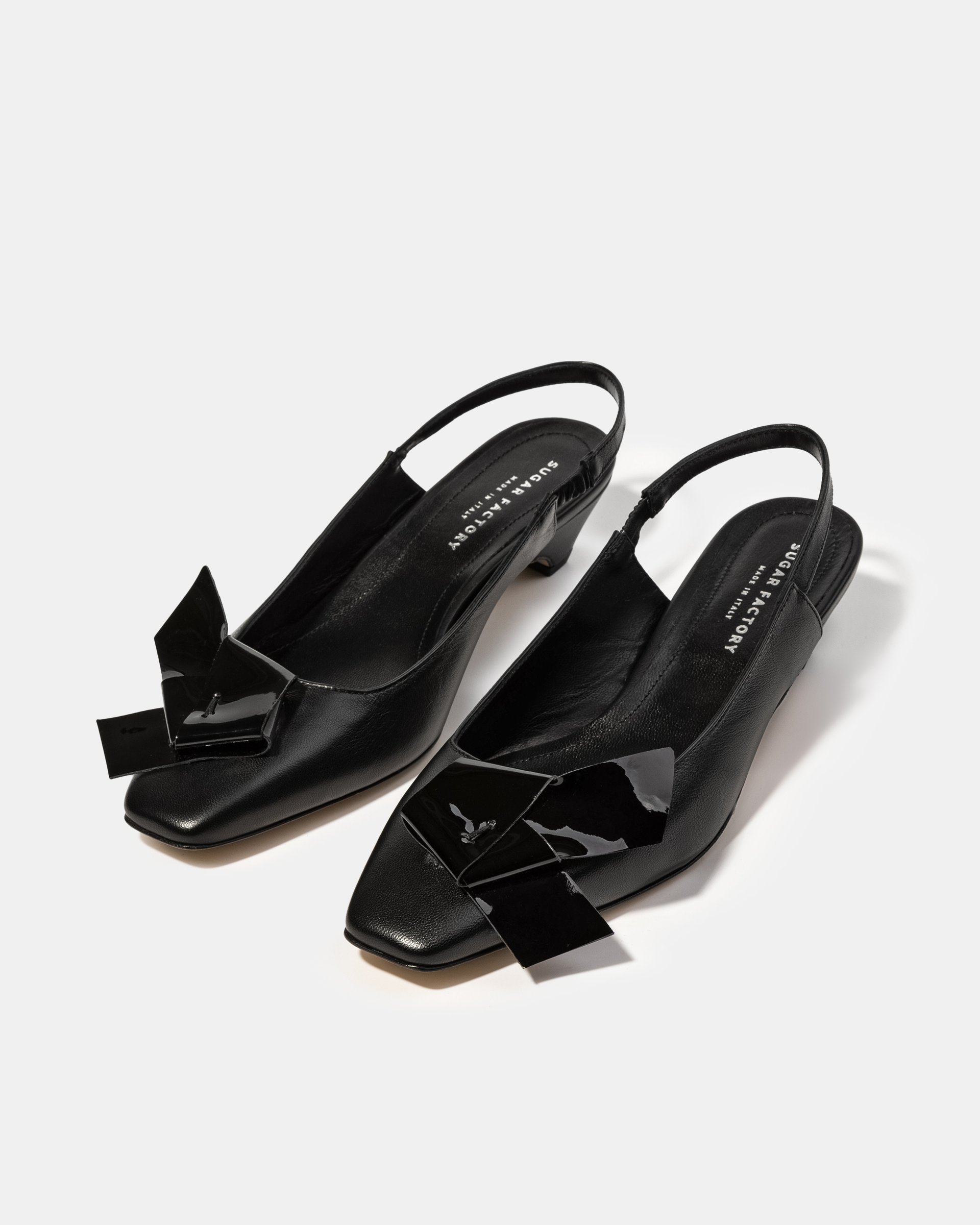 Черные кожаные туфли с бантиком - Image 2 of 5