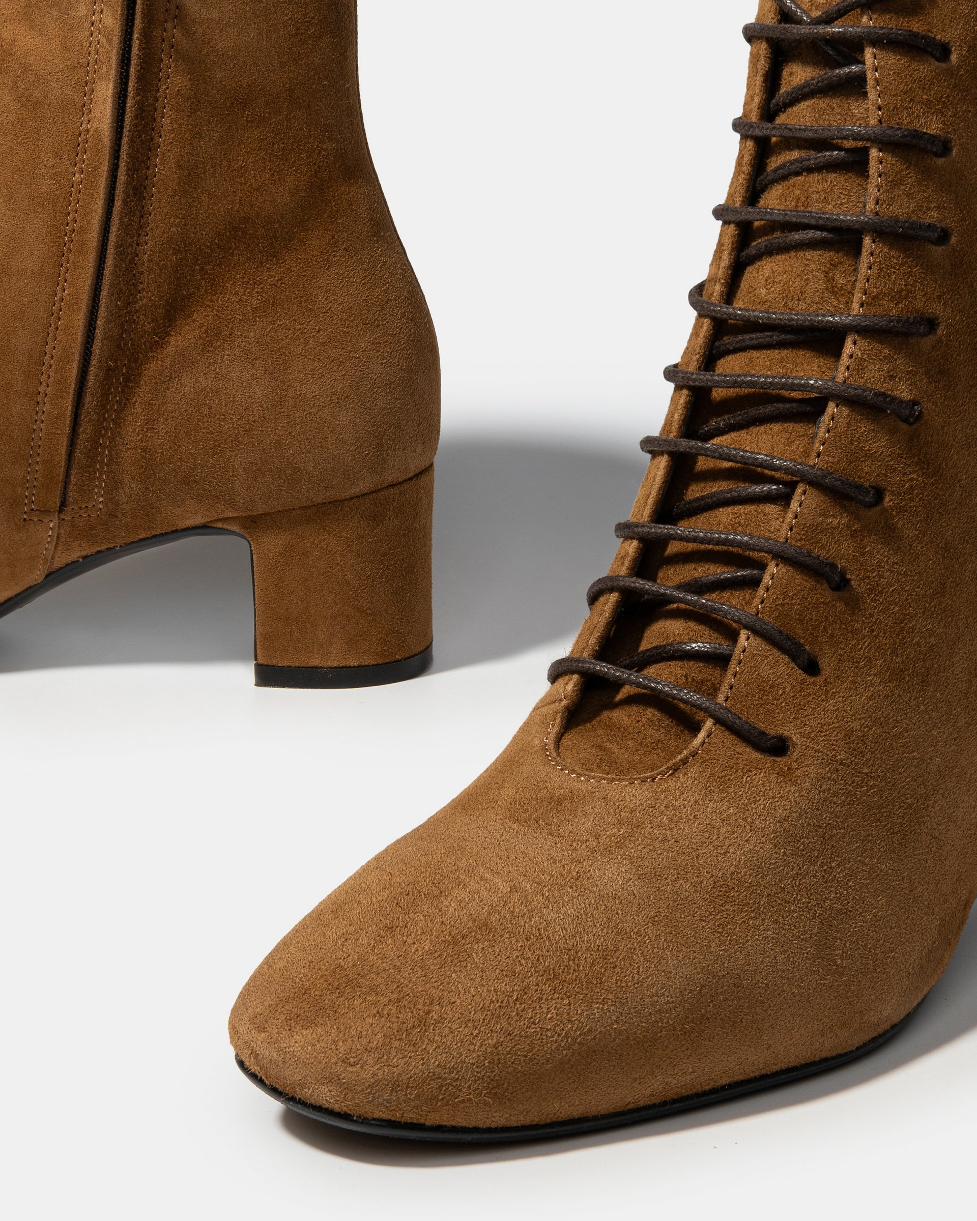 Замшевые ботильоны на шнуровке - Image 4 of 5