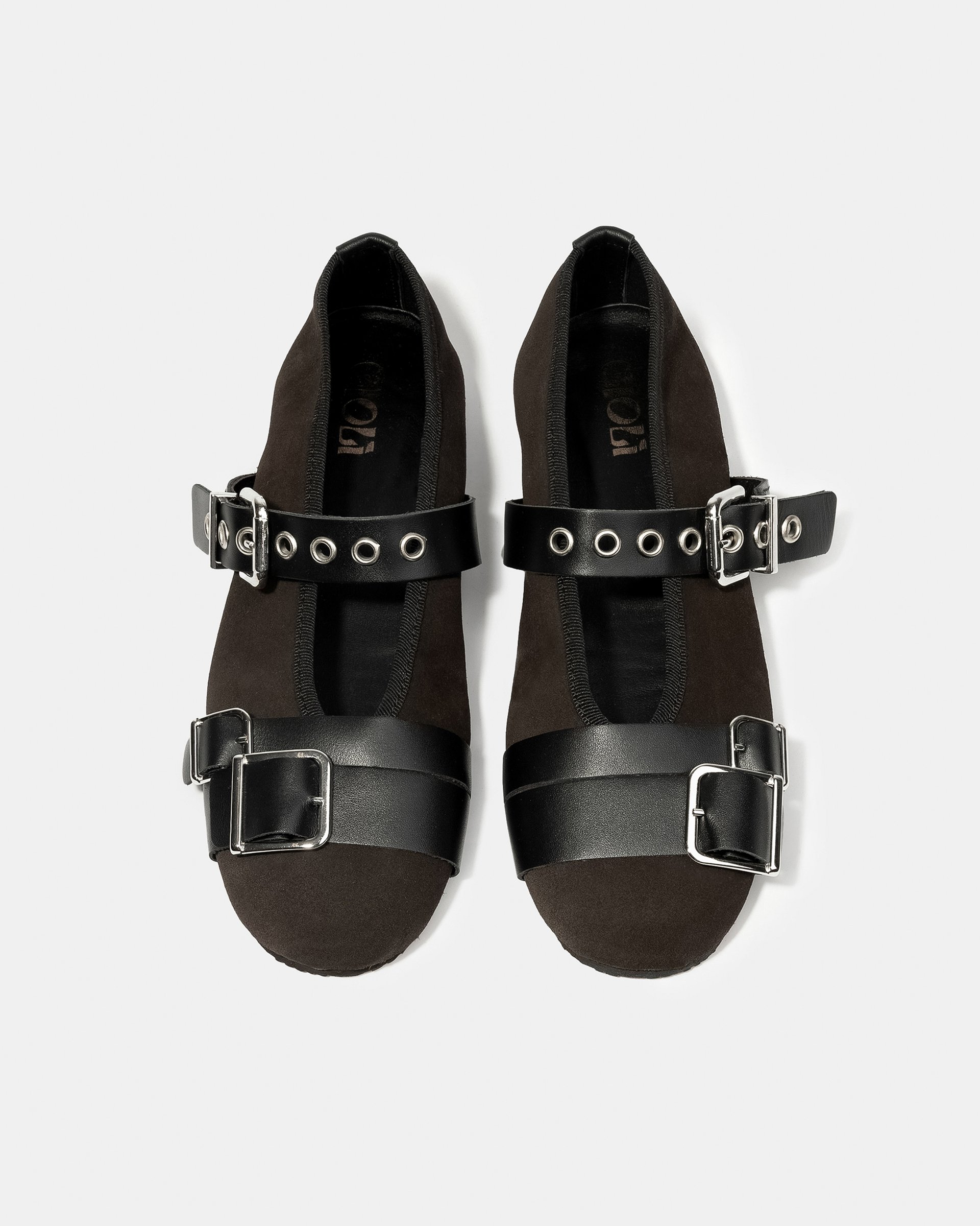 Темно-коричневые замшевые туфли с ремнями - Image 5 of 5