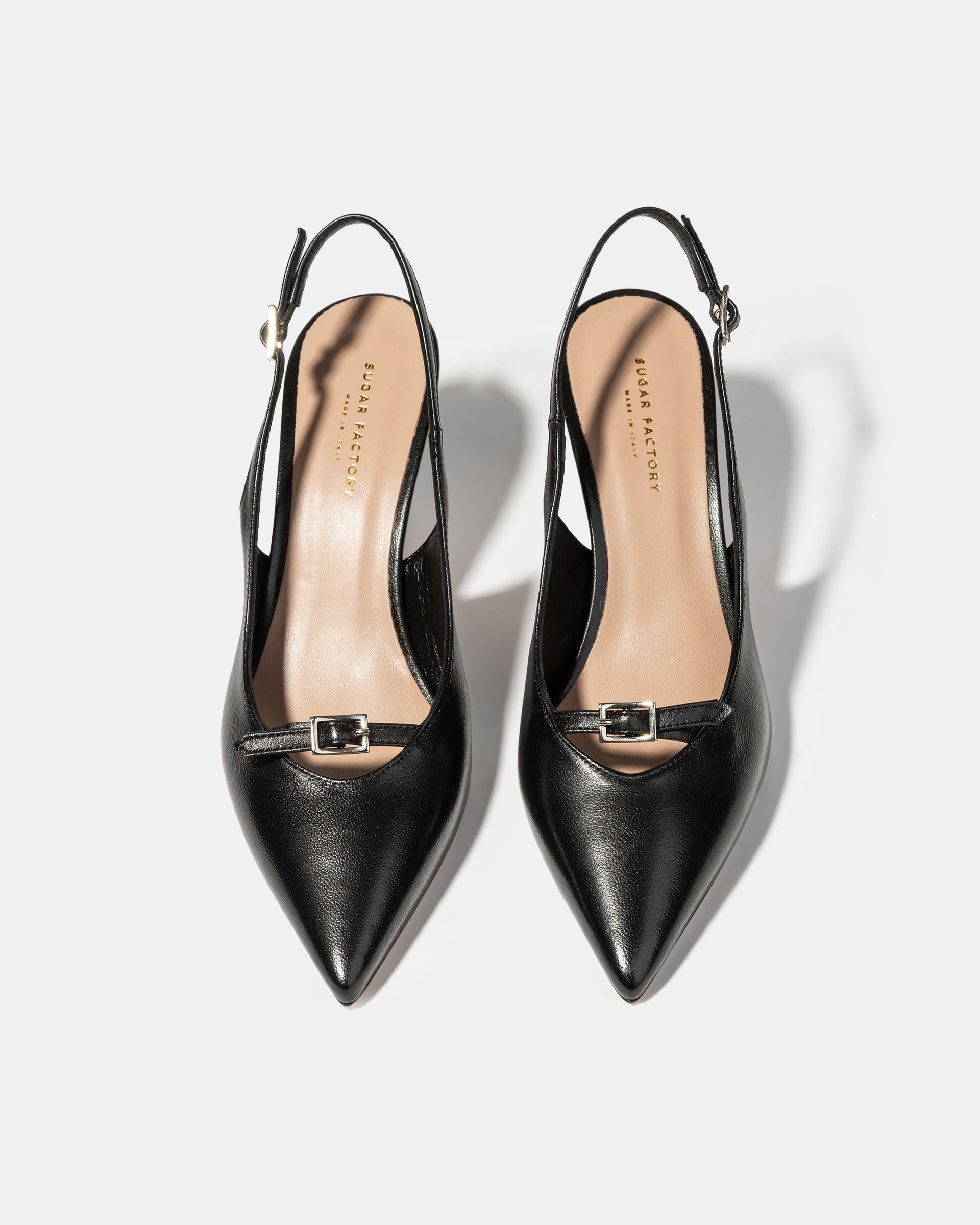 Чёрные кожаные туфли на каблуке - Image 3 of 5