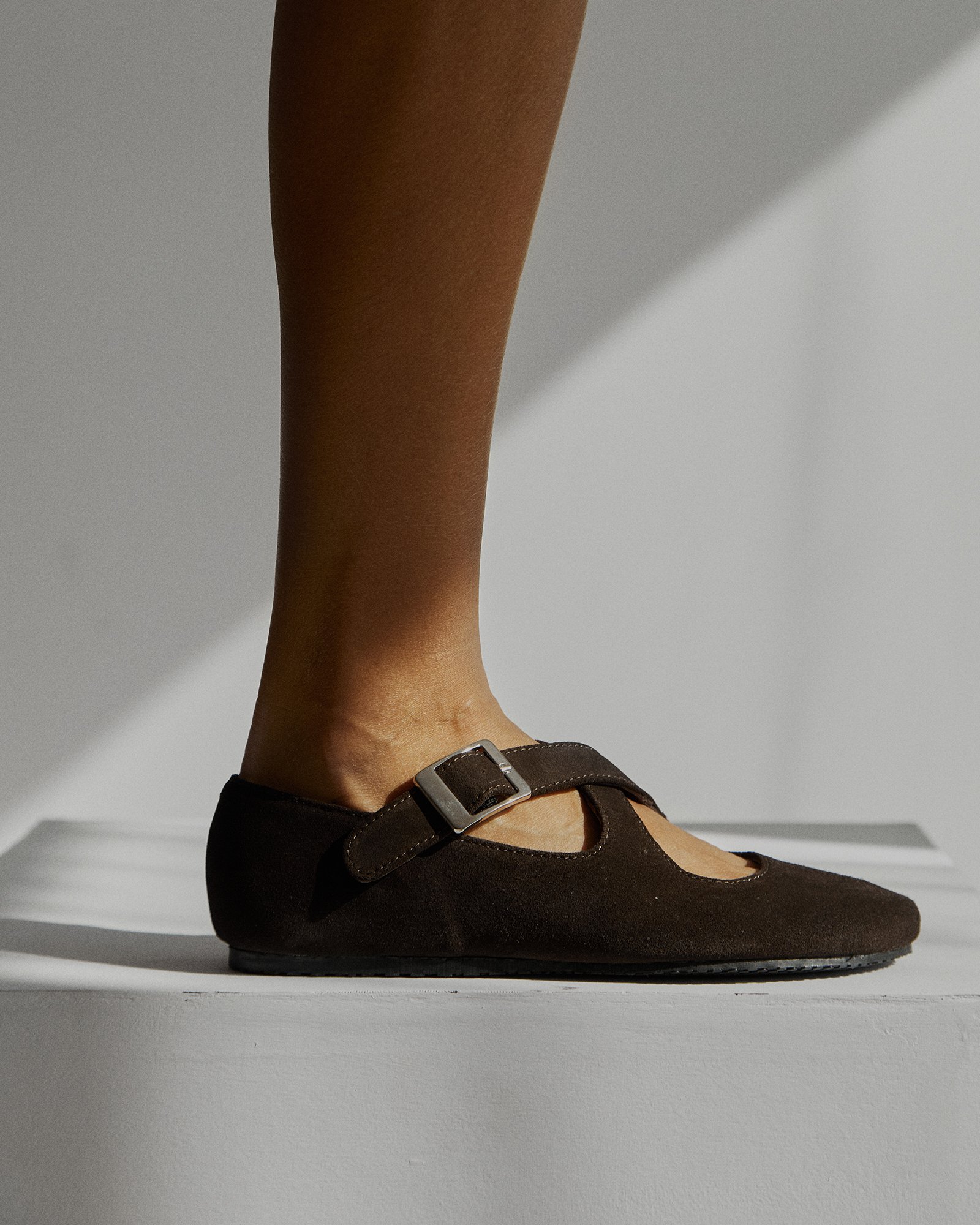 Темно-коричневые замшевые балетки - Image 5 of 5