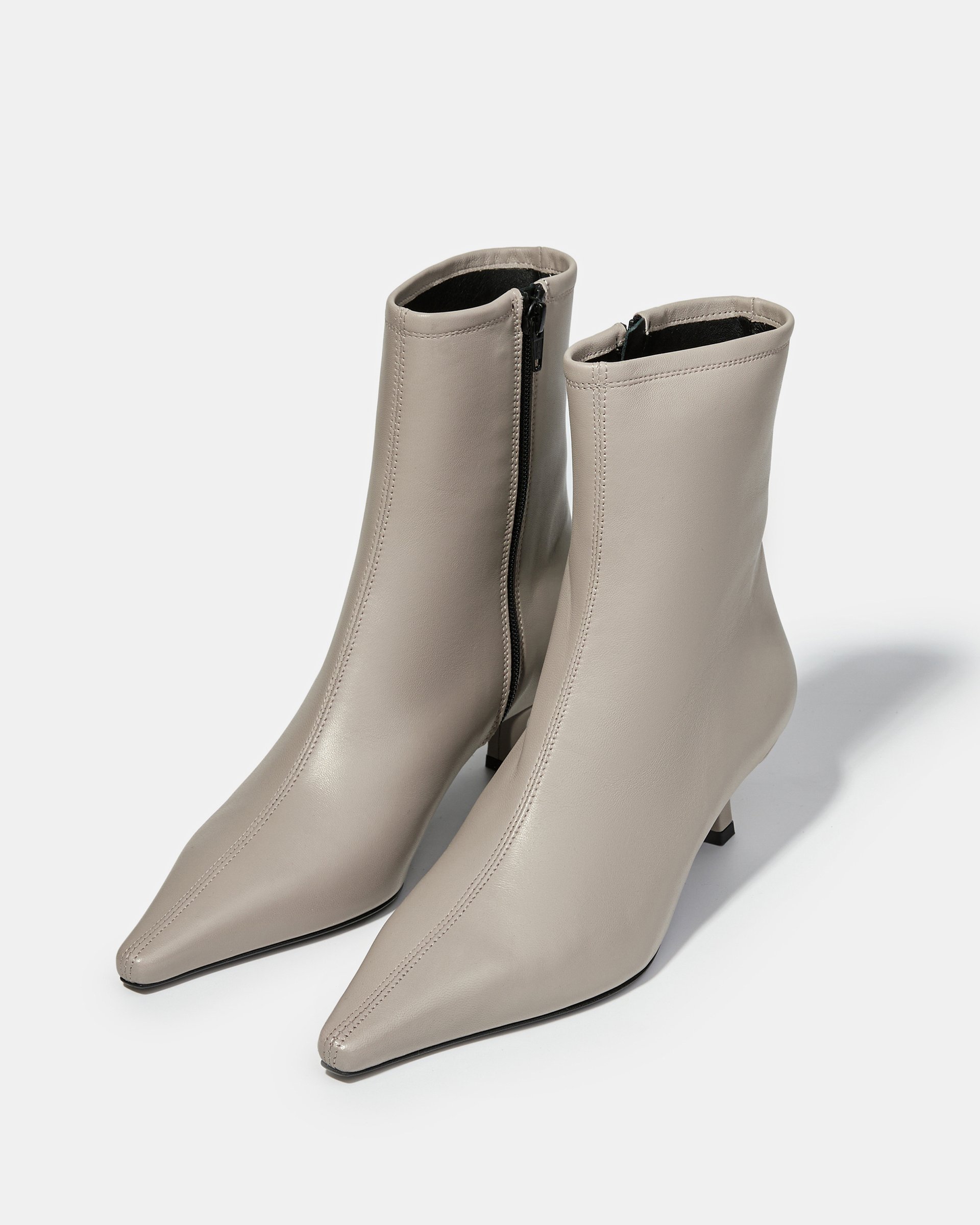 Серые ботильоны из натуральной кожи - Image 2 of 5