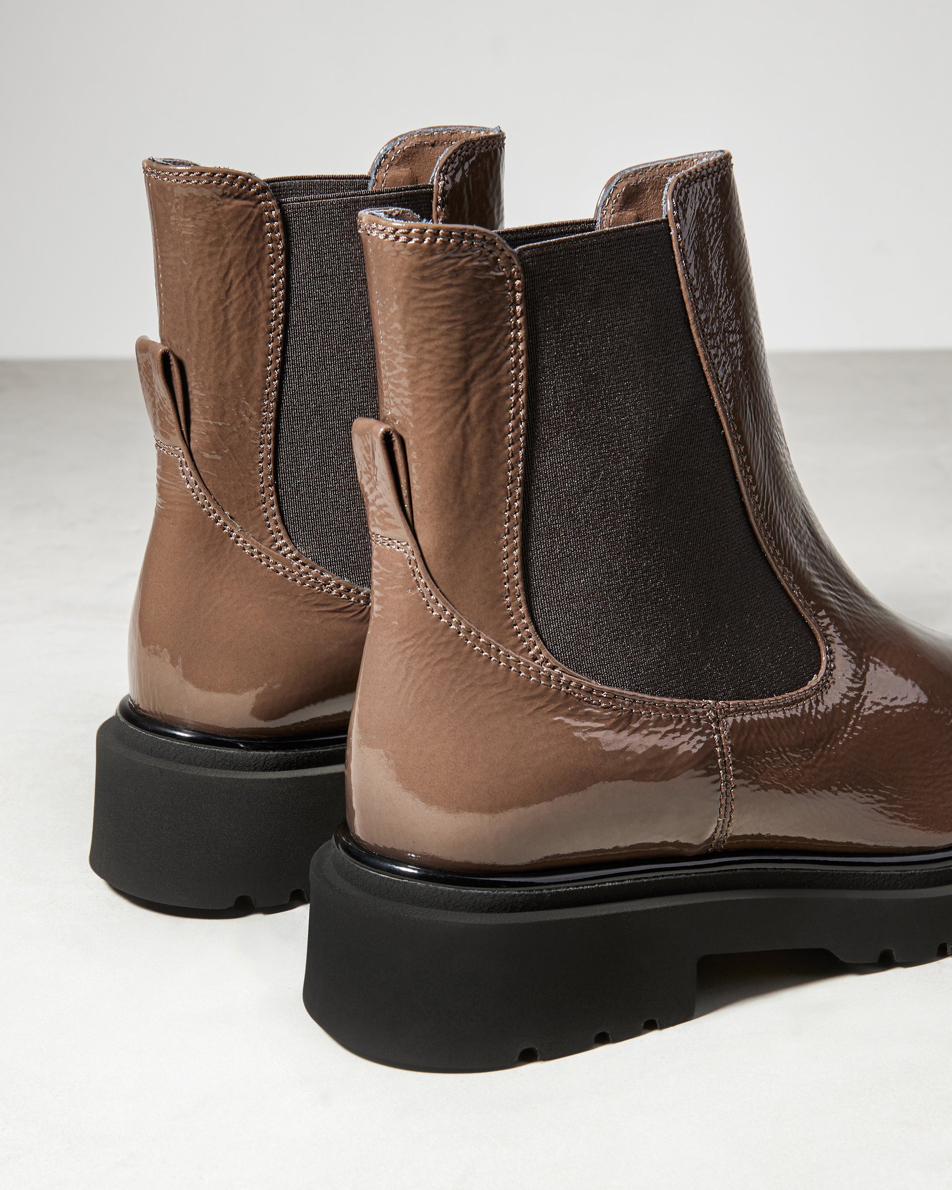 Темно-коричневые ботинки из лакированной кожи - Image 4 of 5