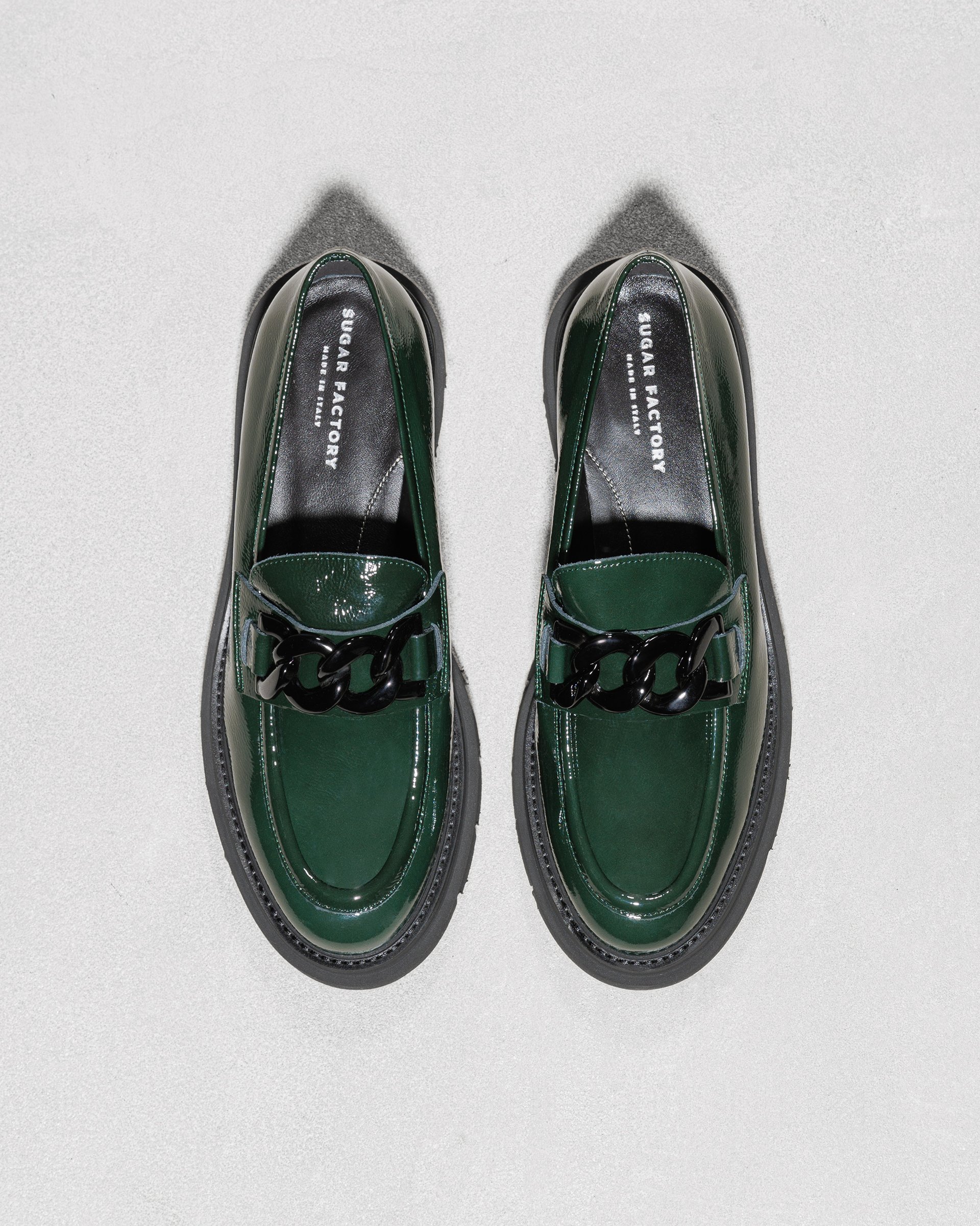 Темно-зеленые лакированные лоферы - Image 3 of 5