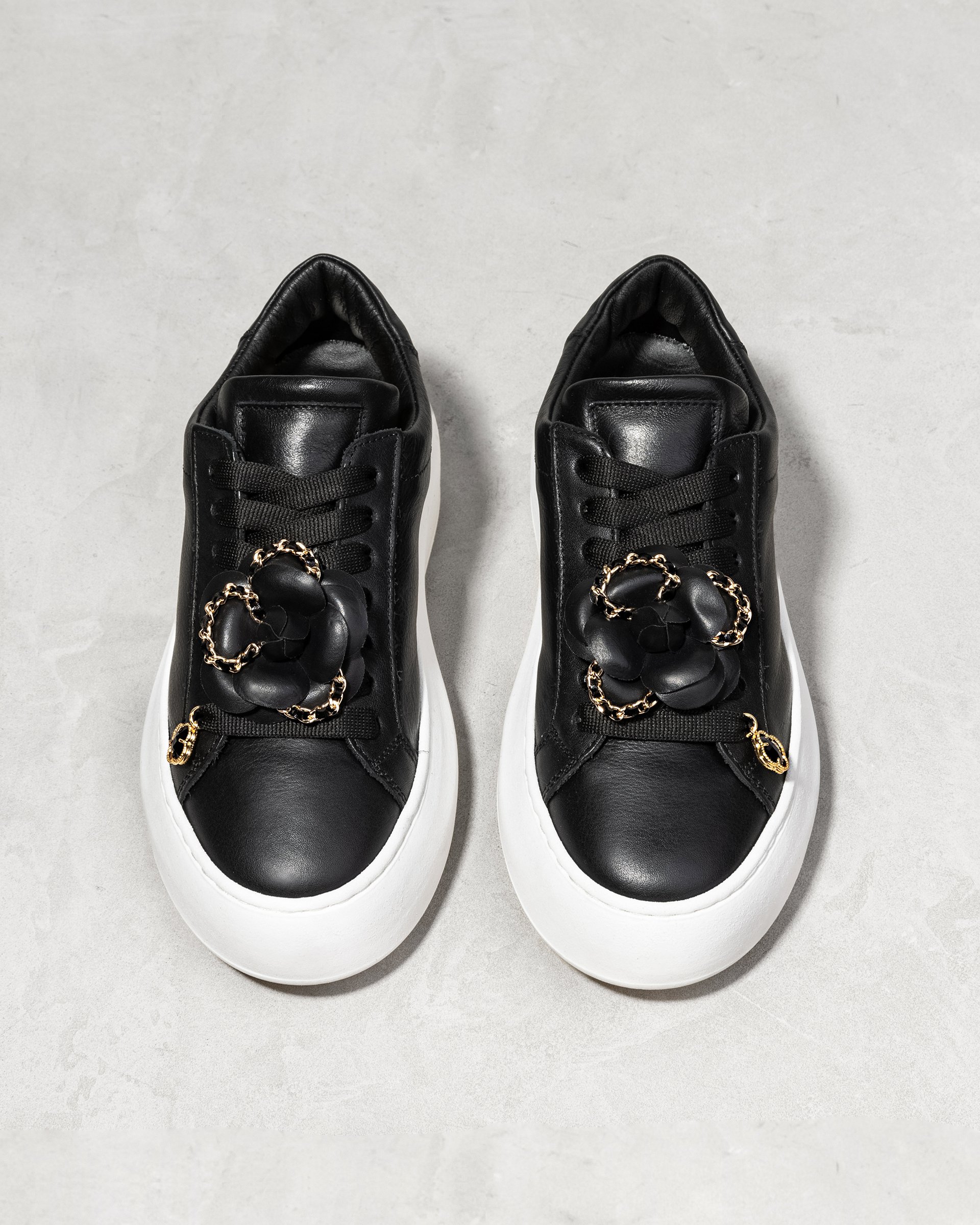 Черные кожаные кеды - Main image