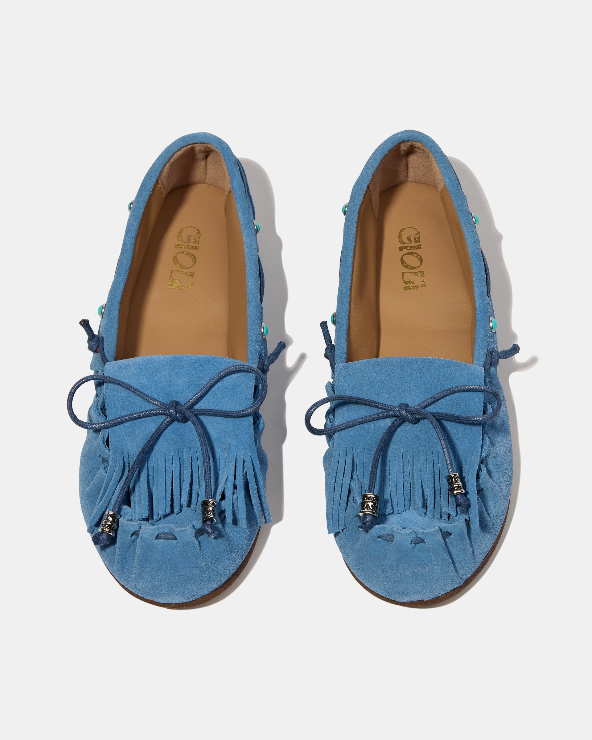 Синие замшевые мокасины с бантиком - Image 3 of 4
