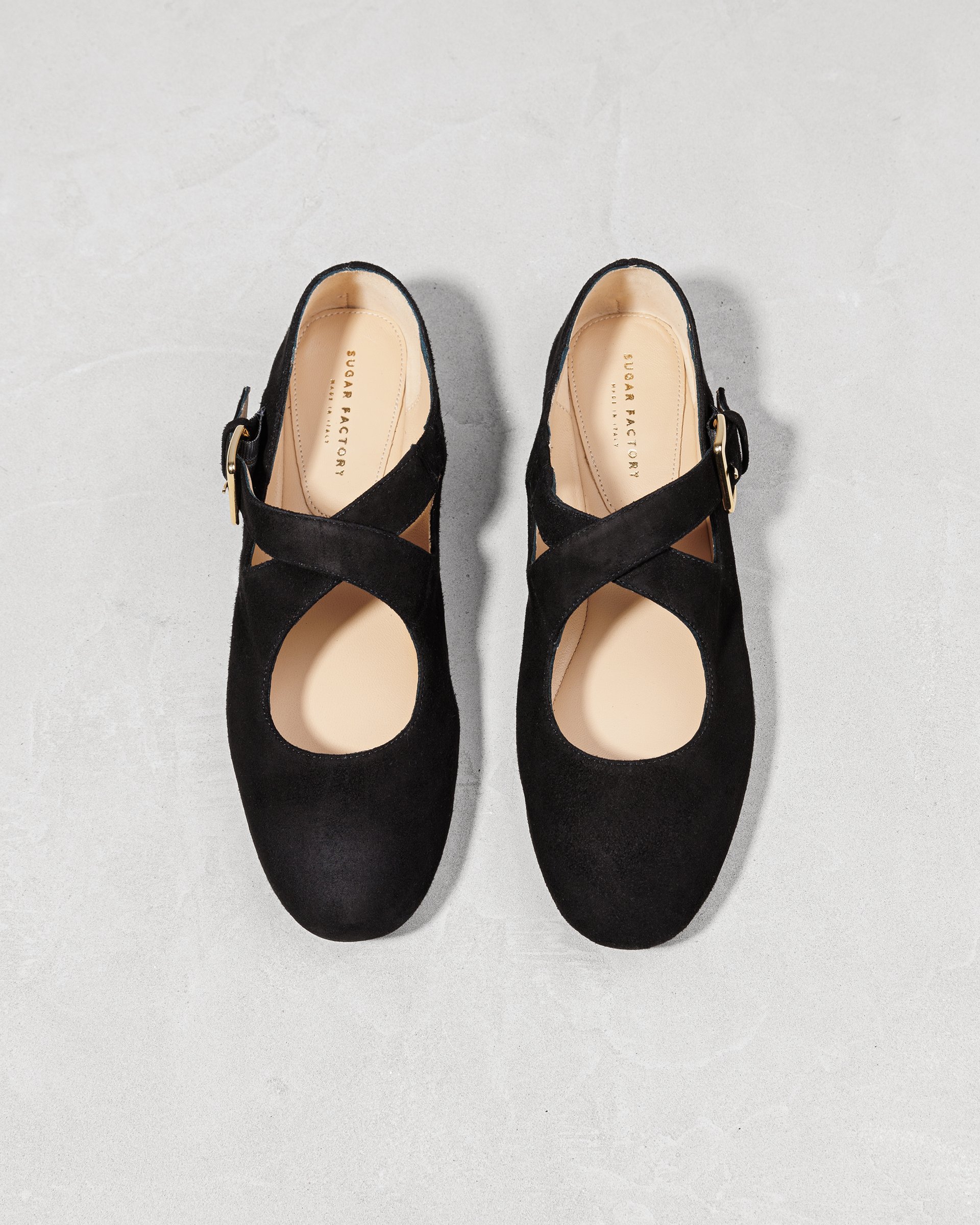 Черные туфли из замши на плоской подошве - Image 3 of 6