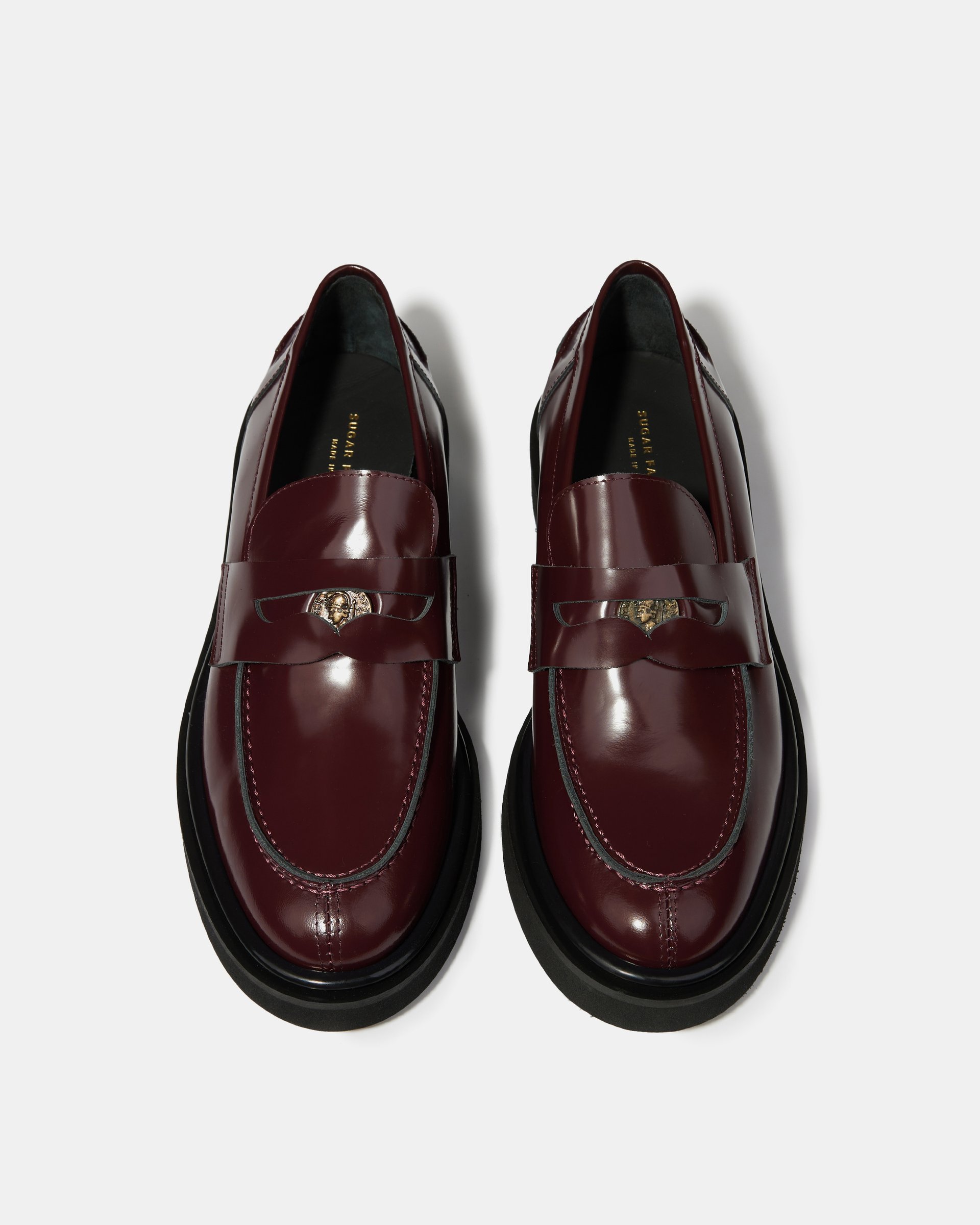 Бордовые кожаные лоферы - Image 3 of 6