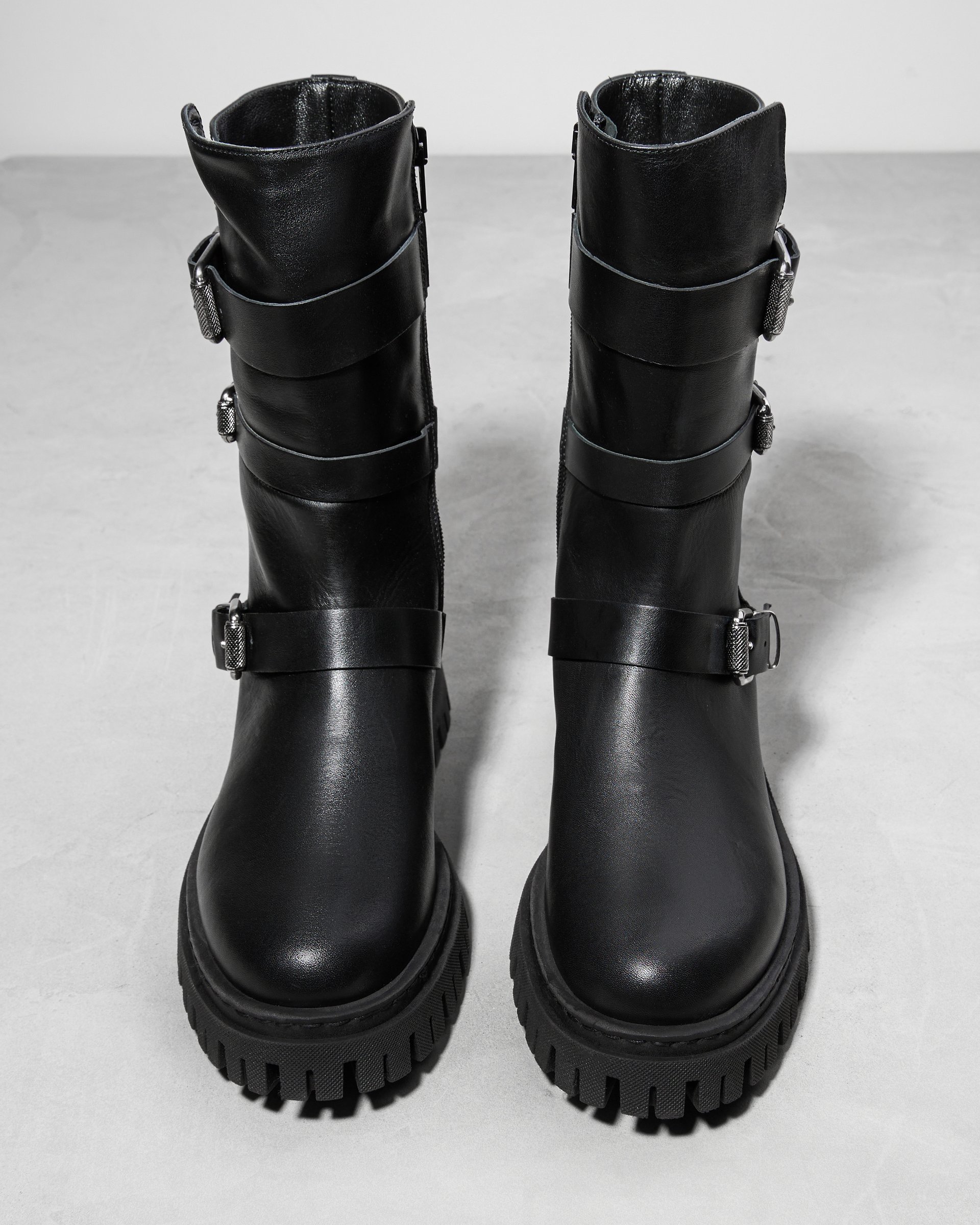 Черные кожаные ботинки на ремнях - Image 3 of 6