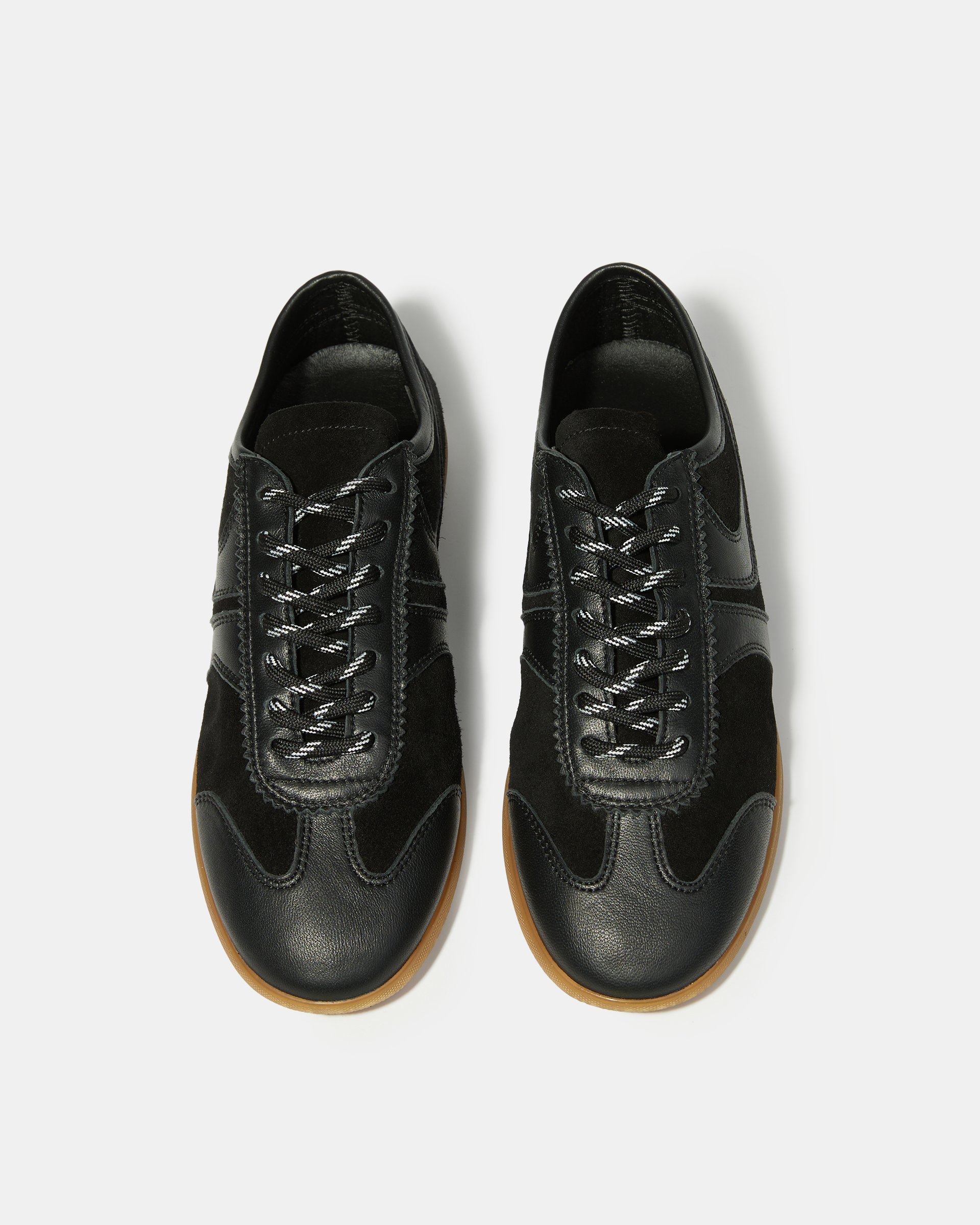 Черные кеды из натуральной кожи и замши - Image 3 of 4