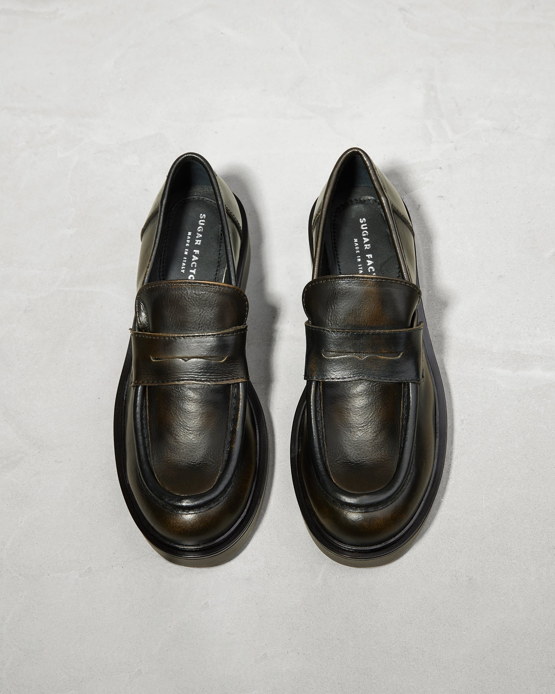 Темно-бордовые кожаные  классические лоферы - Image 2 of 6