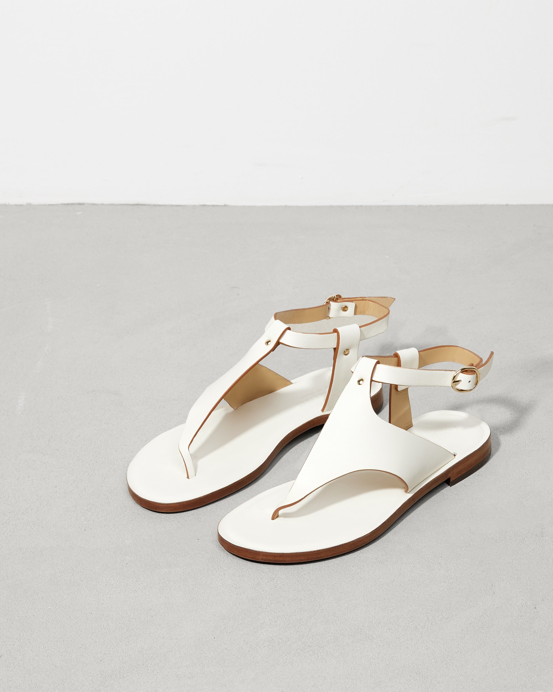 Белые кожаные босоножки - Image 3 of 5