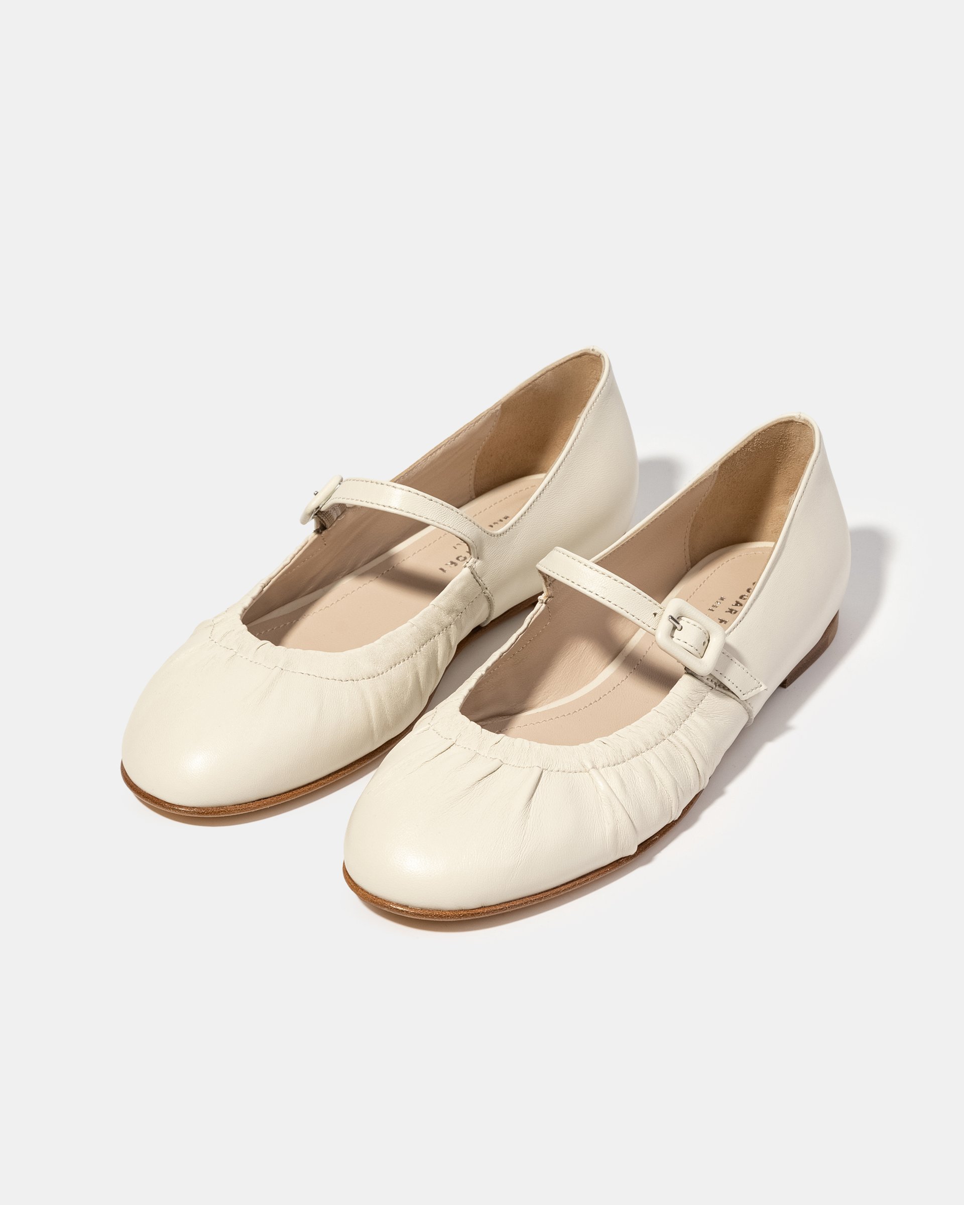 Светло-бежевые классические балетки из натуральной кожи - Image 2 of 5