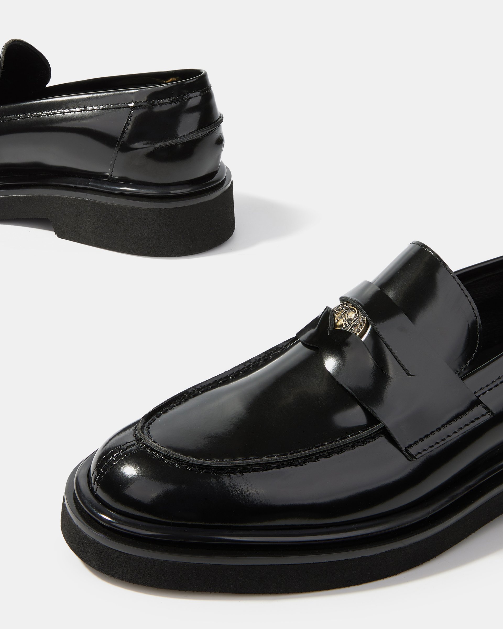 Черные кожаные лоферы в деловом стиле - Image 4 of 6