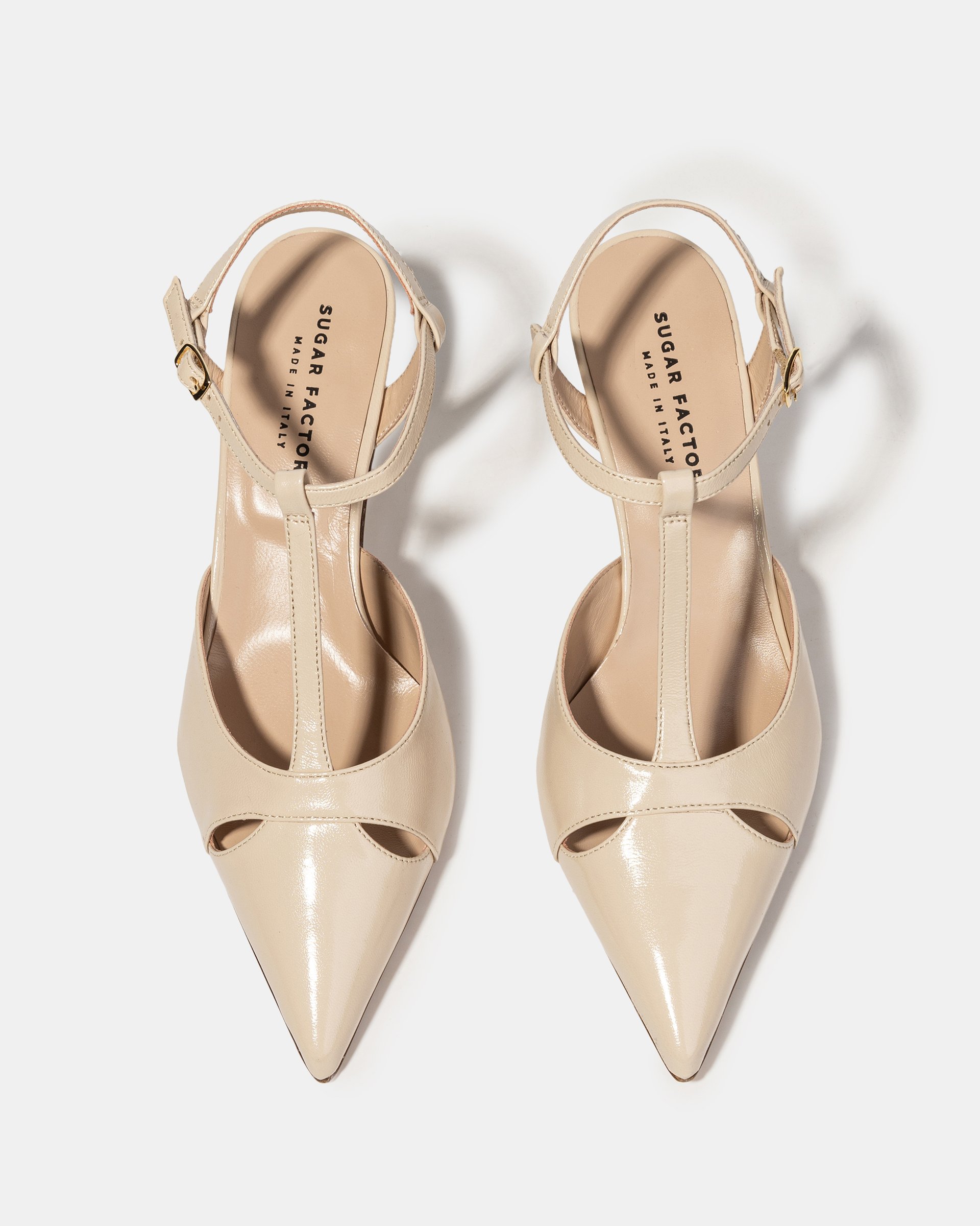 Бежевые кожаные туфли с ремешками - Image 3 of 5