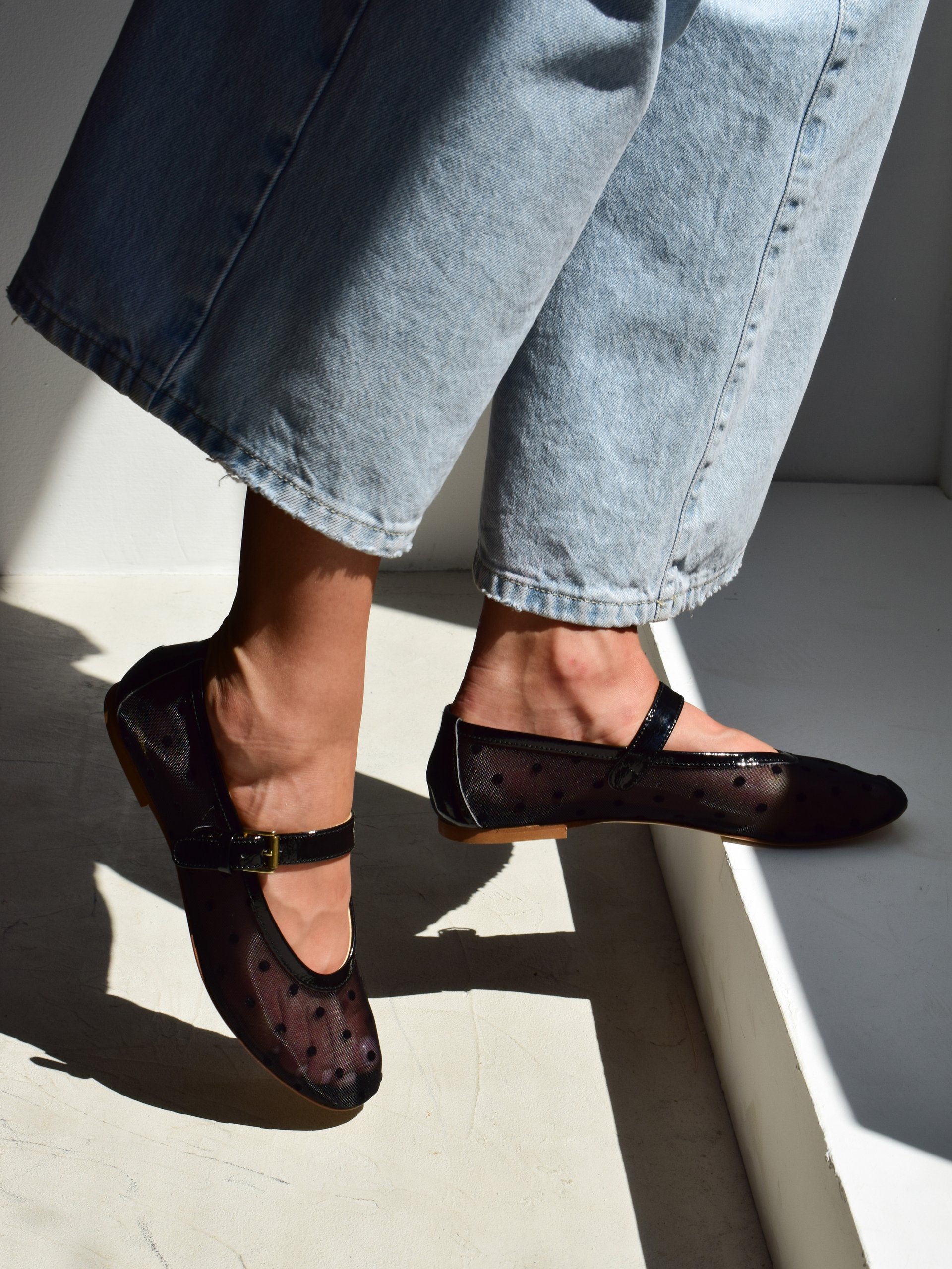 Черные балетки из текстильной сетки - Image 5 of 6