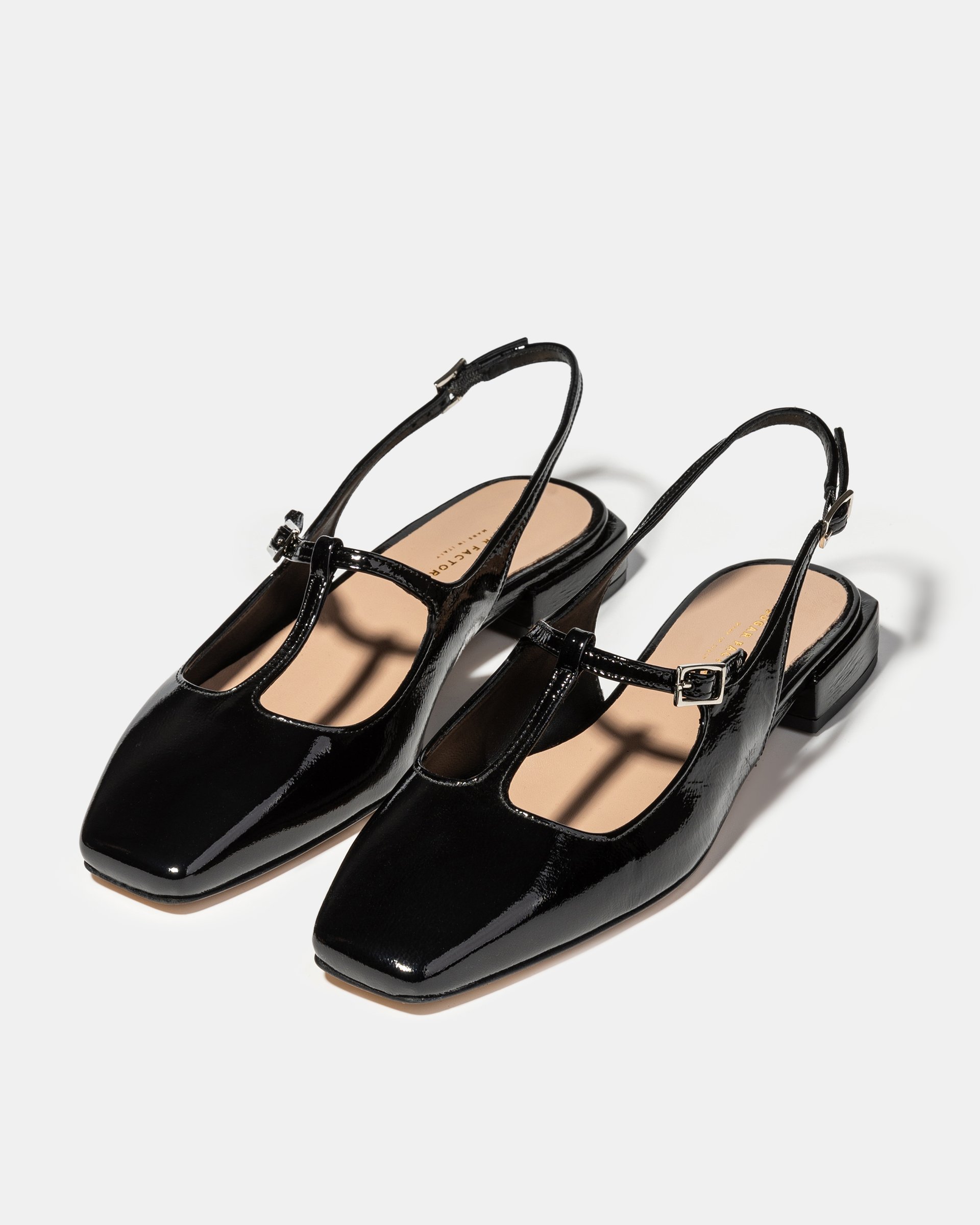 Черные лакированные туфли с ремешками - Image 2 of 5