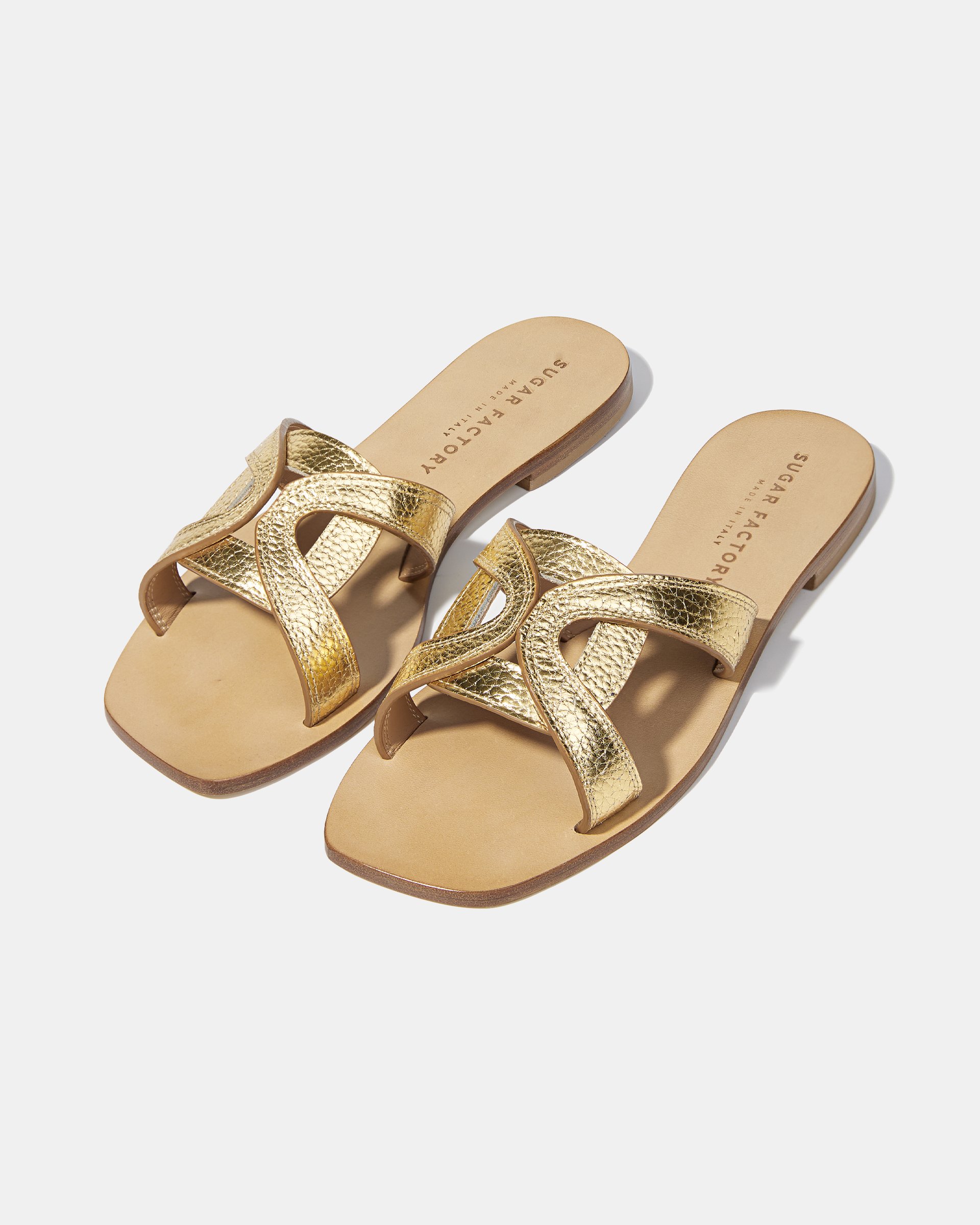 Золотистые кожаные пантолеты - Image 2 of 5