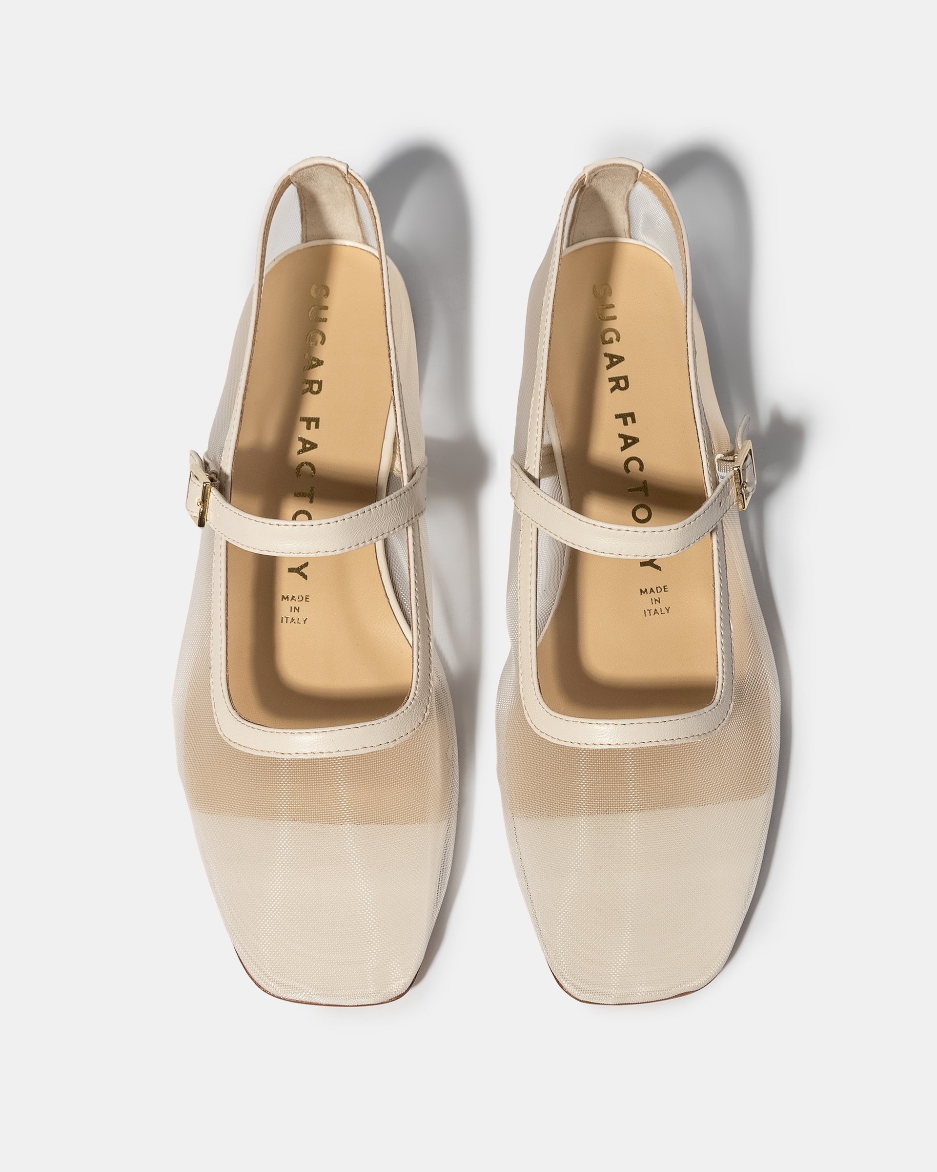 Белые балетки из текстильной сетки - Image 3 of 4